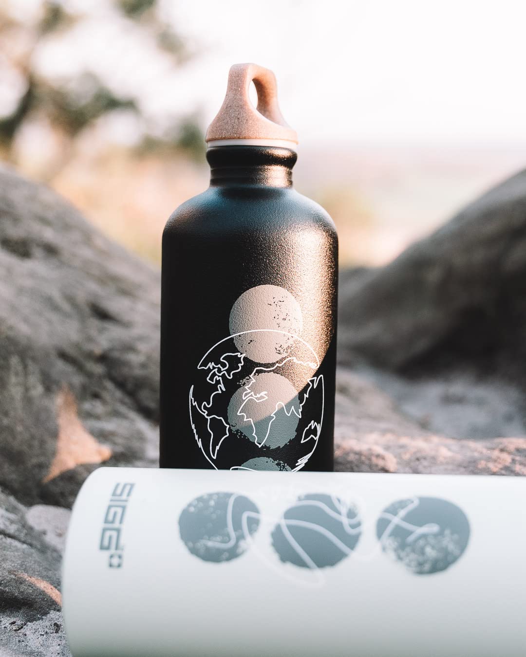 Sigg Traveller Myplanet Screw Top - Spare Cap Narrow-Mouth Water Bottles (20 Oz & 34 Oz) - Leak-Proof - Made From Renewable Mate