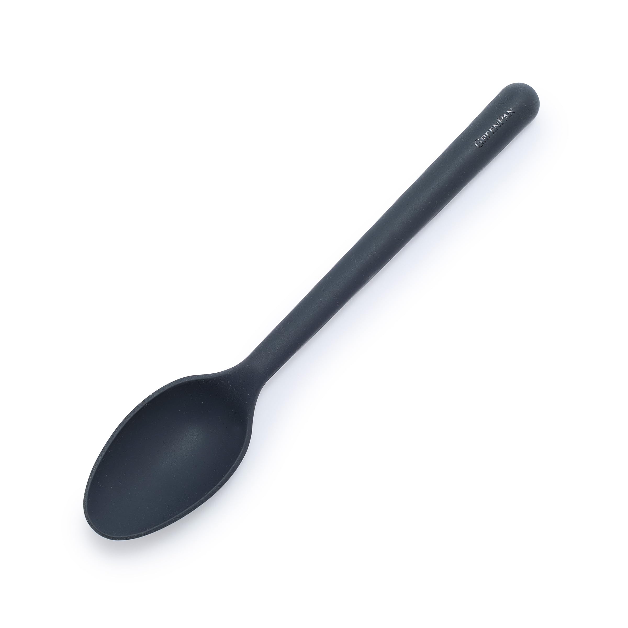 GreenPan Silicone Ultimate Spoon, Mixing Stirring Serving, Cooking Kitchen Utensil, Flexible Rubber Nonstick Cookware, Rigid Ste
