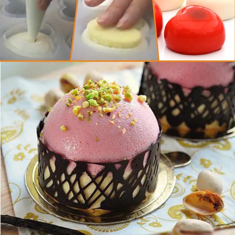Baking Accessories And Tools Silicone Chocolate Mold Silicon Ball Cake Moulds 3D Half Sphere Candy Truffle Baking Tray (Round D_
