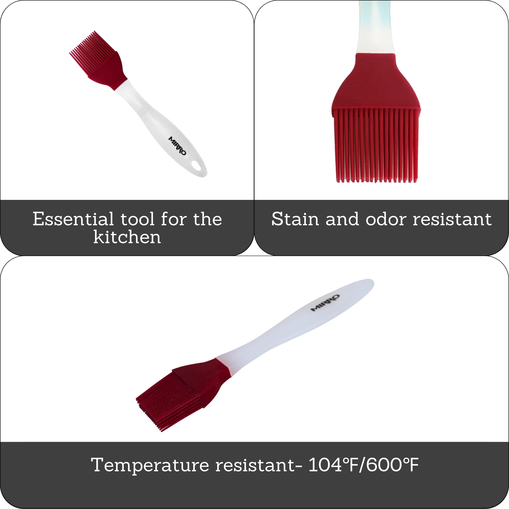 Mirro Silicone Basting Brush, Red