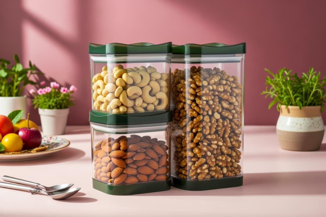 Busaji Enterprise Airtight Plastic Storage Container Set For Dry Foods