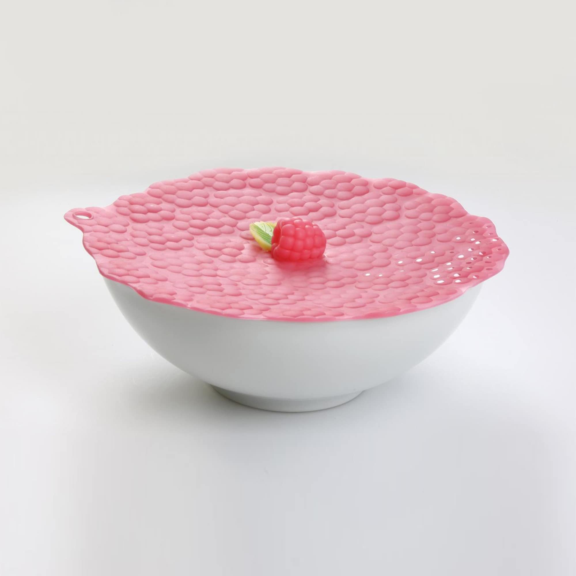 Charles Viancin - Raspberry Silicone Lid For Food Storage And Cooking - 11''/28Cm - Airtight Seal On Any Smooth Rim Surface - Bp