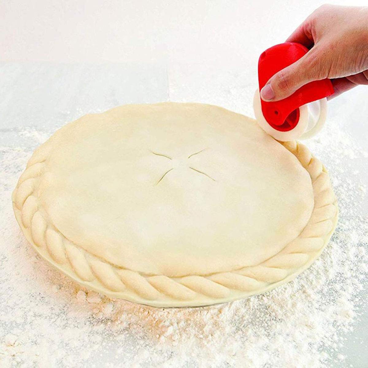 Batino 1 Set 2Pcs Pastry Cutting Wheel, Pie Crust Pastry Wheel Pastry Wheel Decorator And Cutter For Cutting Pastry, Rolled Past