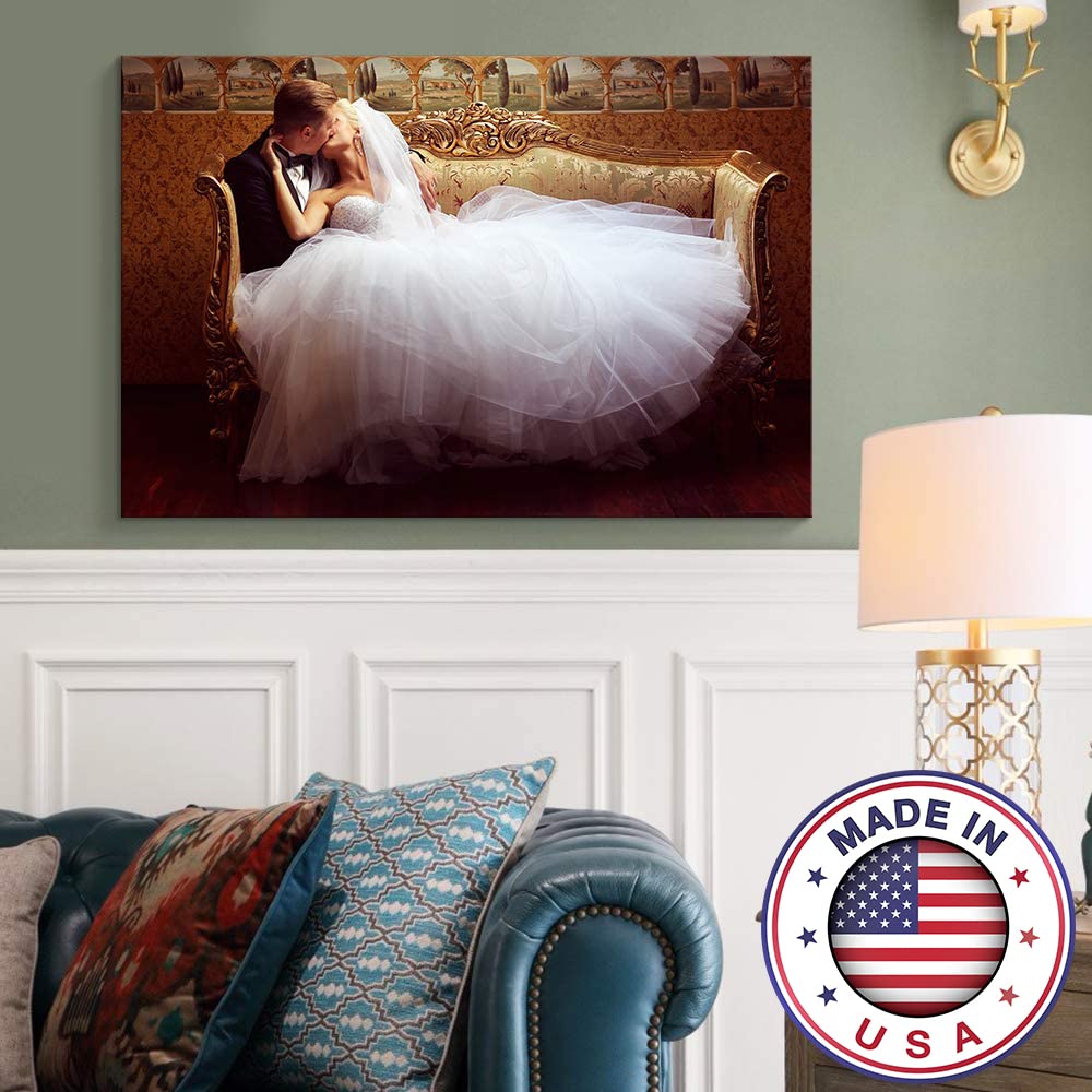 NWT Custom Canvas Prints with Your Photos for Wedding  Personalized Canvas Pictures for Wall to Print Framed 11x14 inches