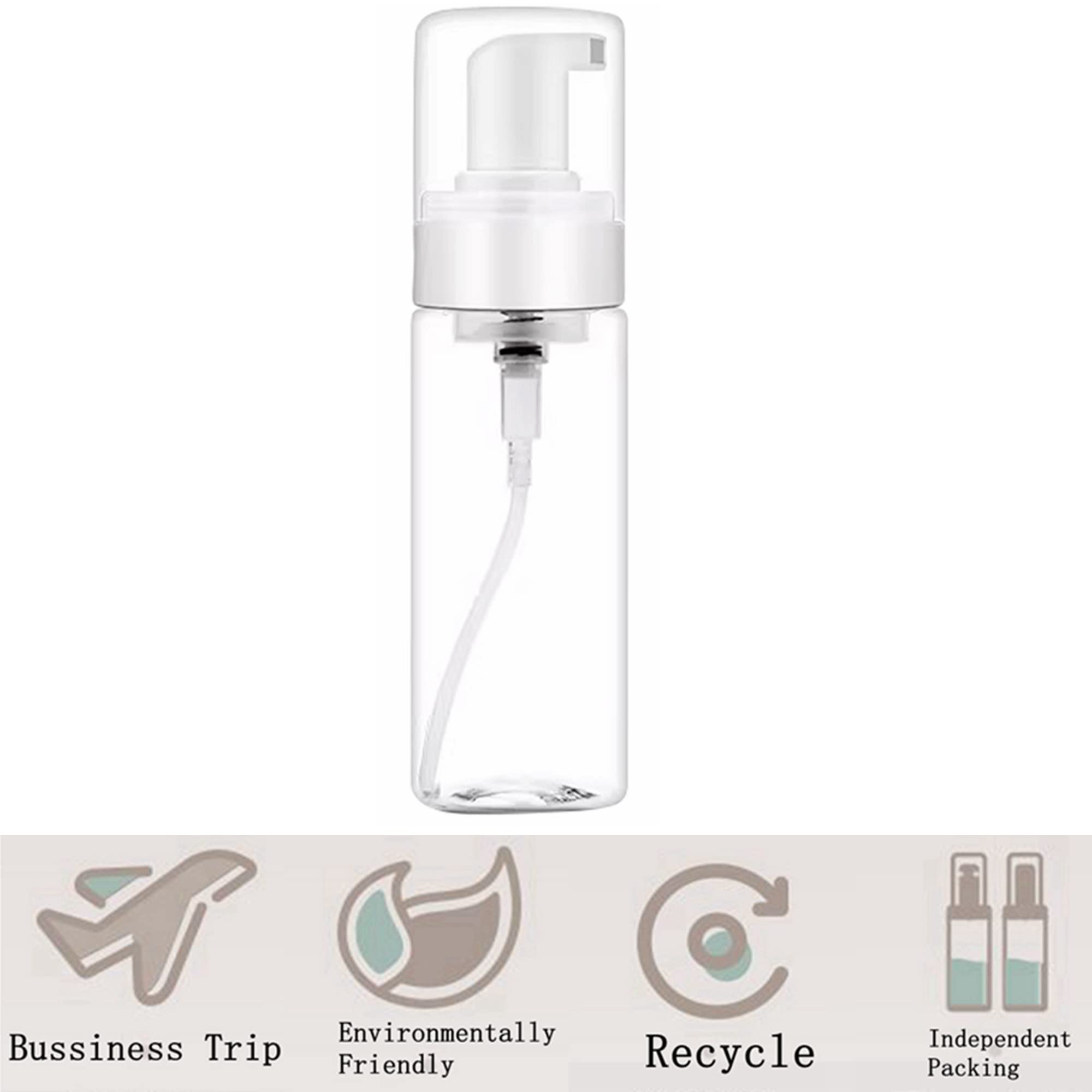 Foam Bottle Dispenser,2Pcs 200Ml/7Oz Foaming Pump Bottle Foam Soap Bottle Dispenser Transparent Empty Spray Bottles Foaming Hand