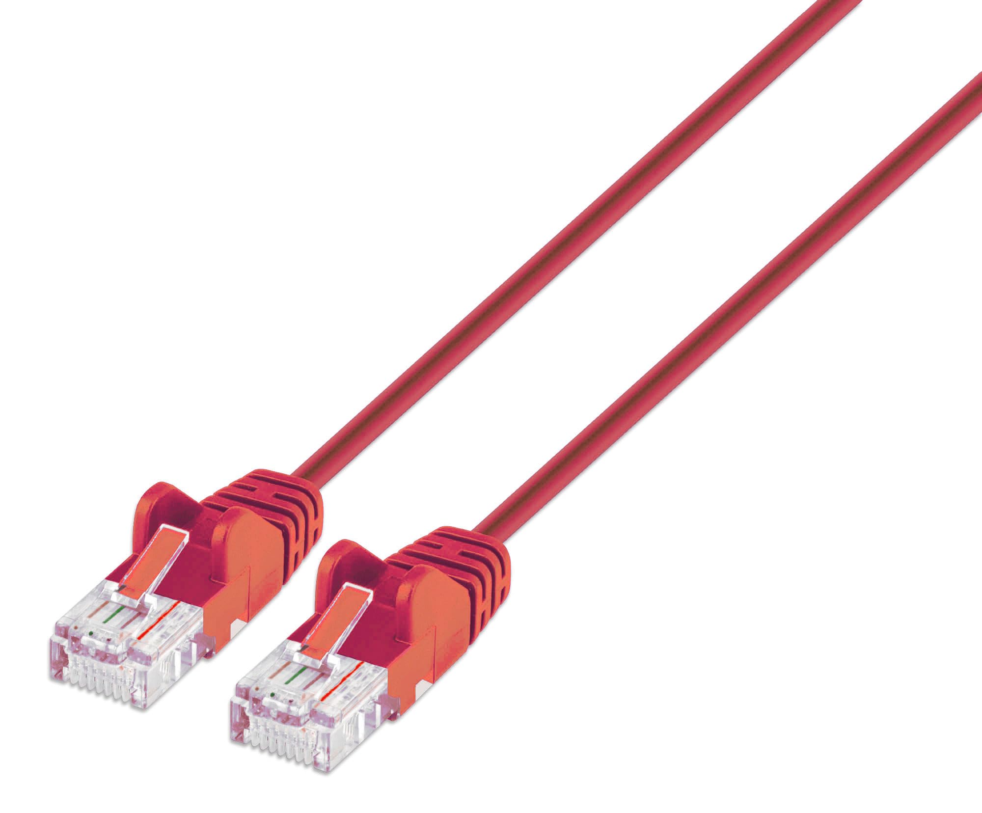 Cat6 U/Utp Slim Network Patch Cable, 1.5 Ft., Red