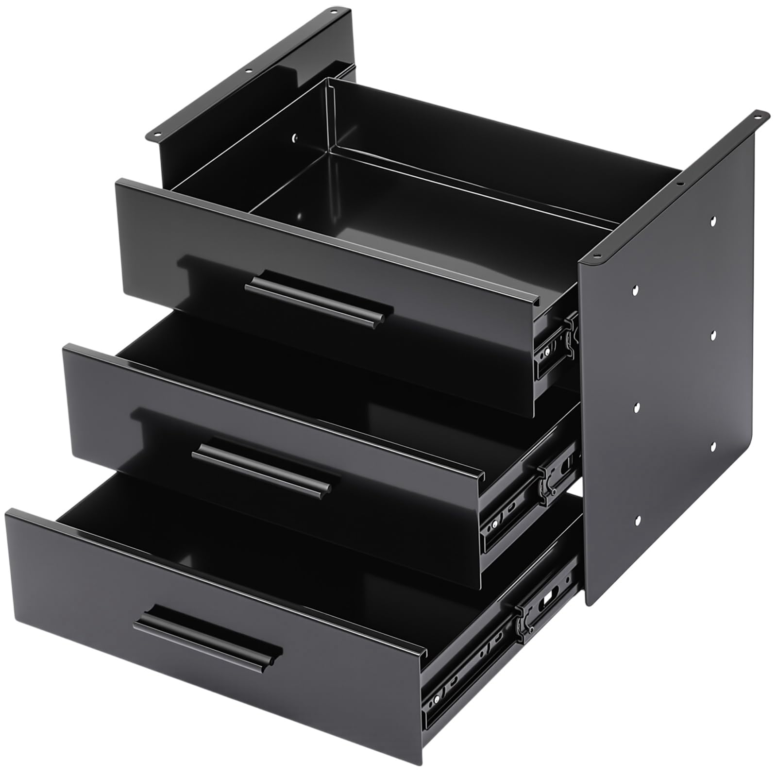Menkxi 16 Under Desk Drawer Slideout Steel Under Counter Drawers Storage Organizer Large Hidden Pullout Tray for Table Desks