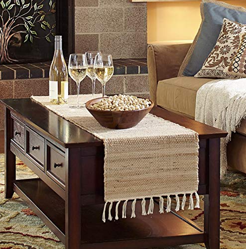 The Home Talk Table Runner 13 ' ' X 72 ' ' Eco-Friendly Hand-Made Vintage Jute Mats For Parties, Dining Table, Wedding, Boho Tab