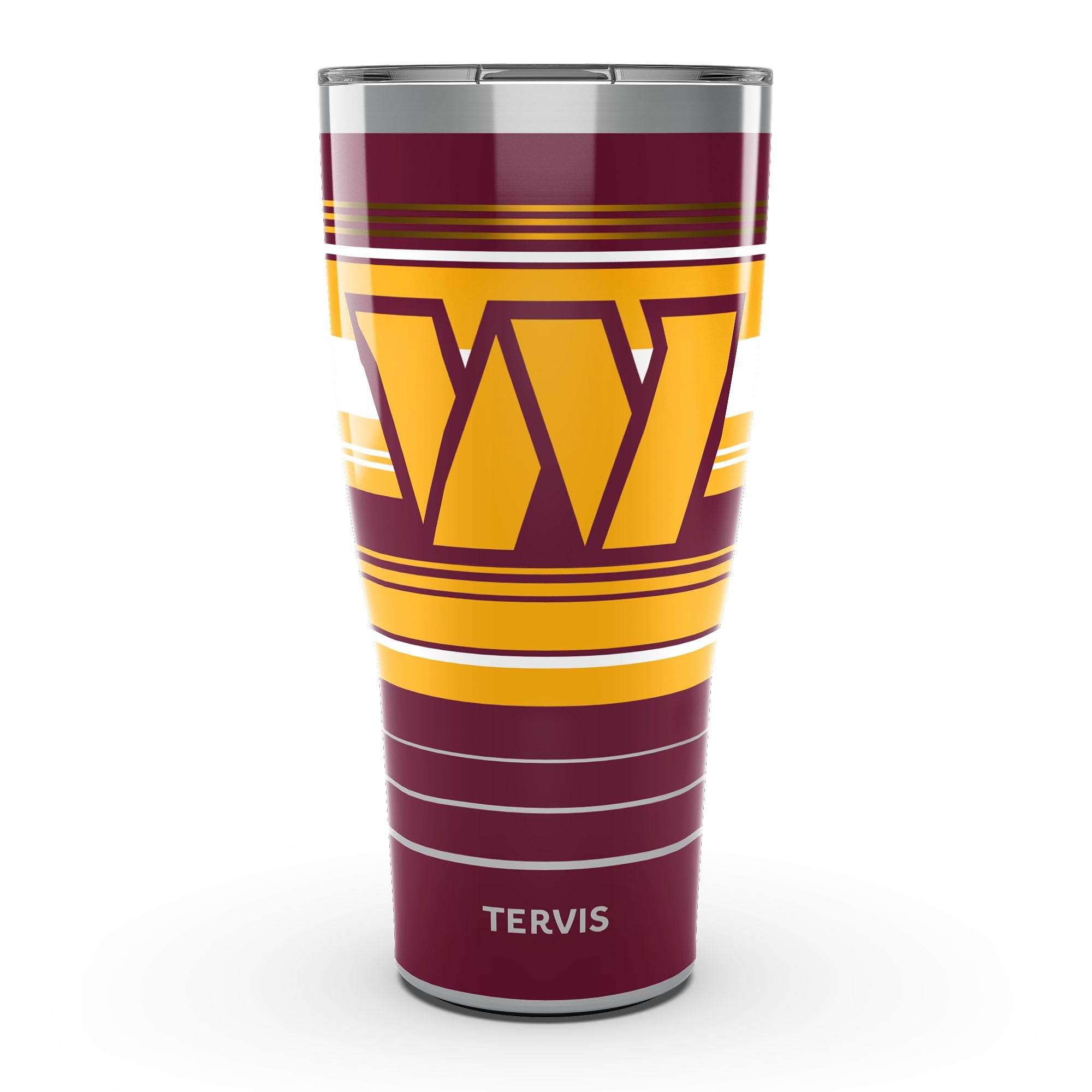 Tervis Traveler NFL Washington Commanders  Hype Stripes Triple Insulated Tumbler Travel Cup Keeps Drinks Cold & Hot, 30oz, Stai