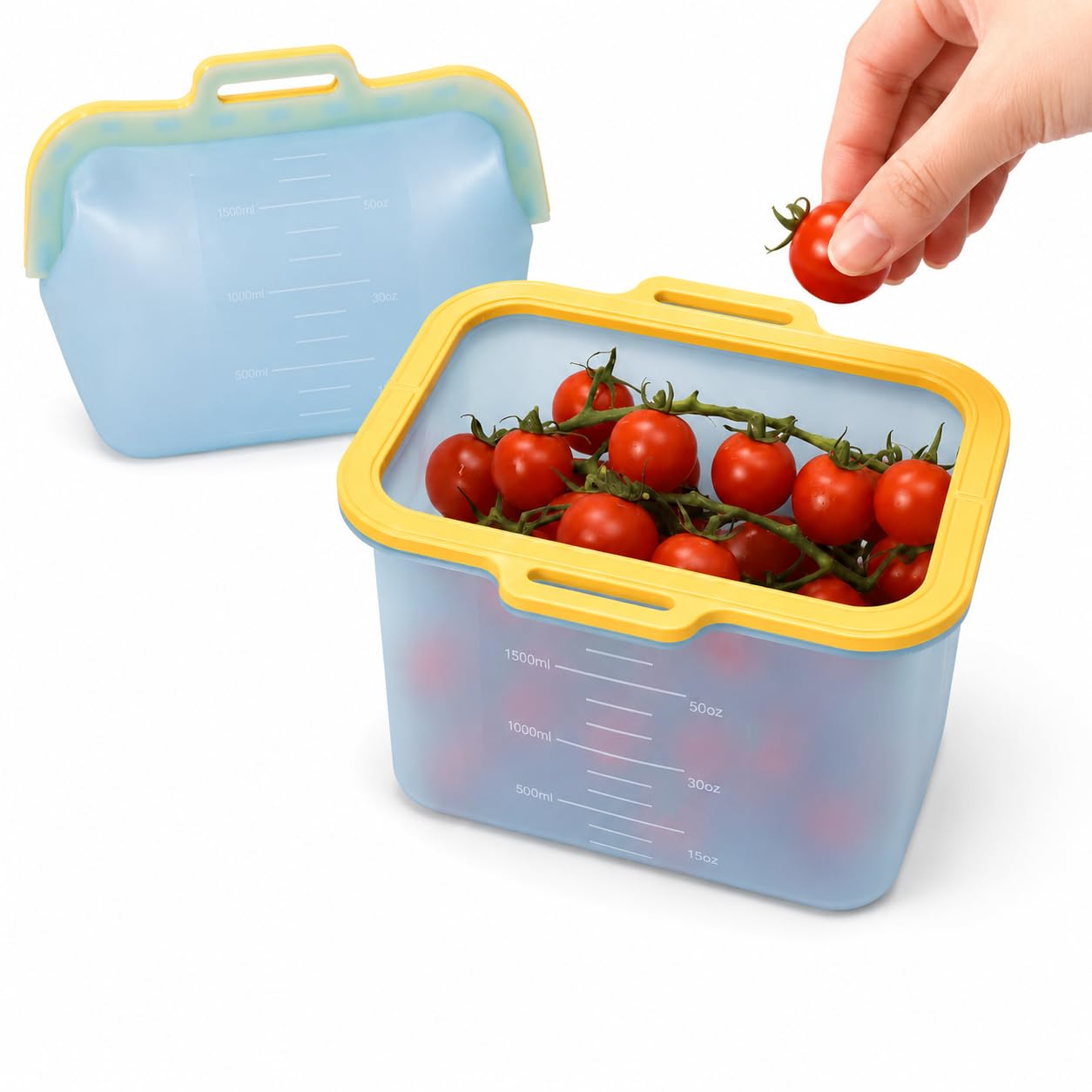 HAVOZY Reusable Silicone Food Storage Bag with Magnetic Seal,2000ml
