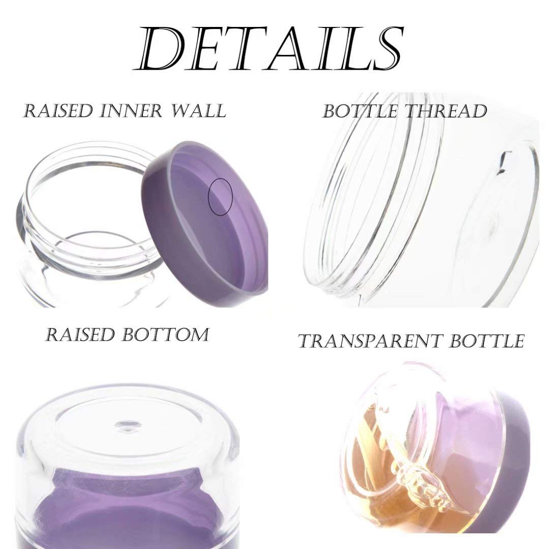 Zejia 5 Gram Cosmetic Containers 50Pcs Sample Jars Tiny Makeup Sample Containers With Lids(Purple)