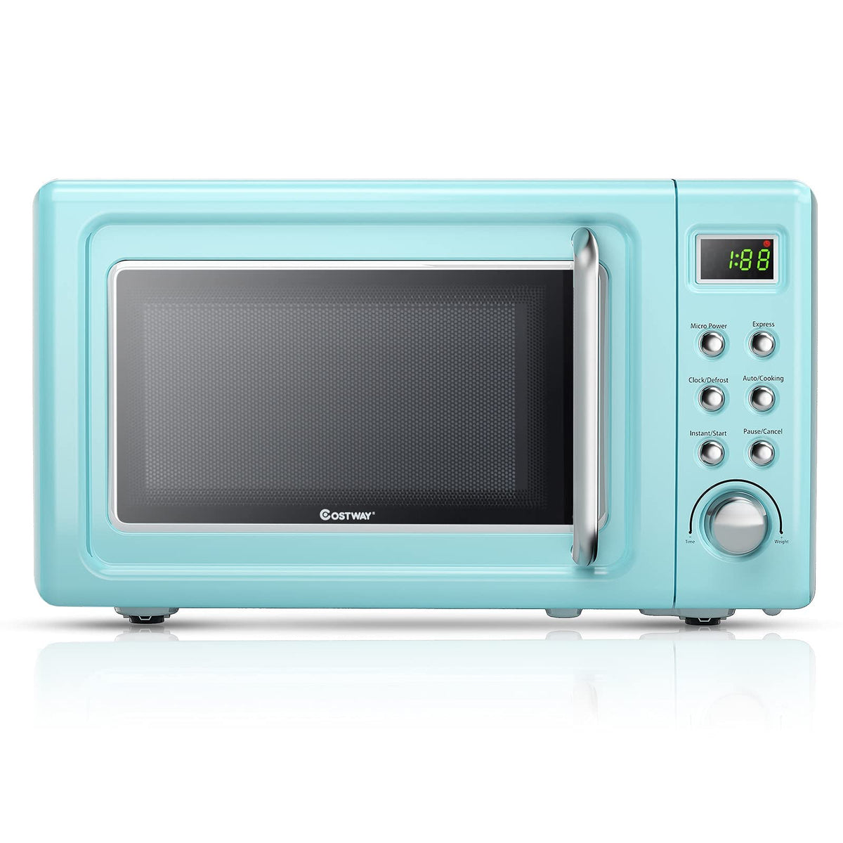 Arlime Small Microwave, 0.7Cu.Ft 700 Watt Countertop Microwave With 5 Micro Power Defrost & Auto Cooking Function, Stainless Ste