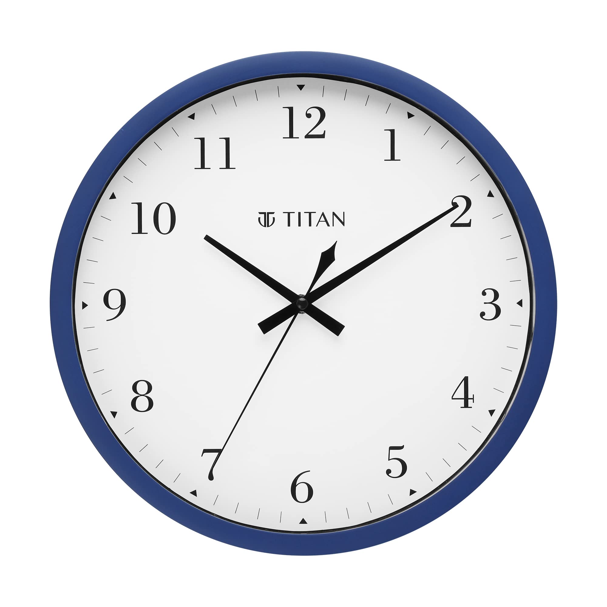 Titan Classic Blue Wall Clock With Silent Sweep Technology - 30.0 Cm X 30.0 Cm (Medium)
