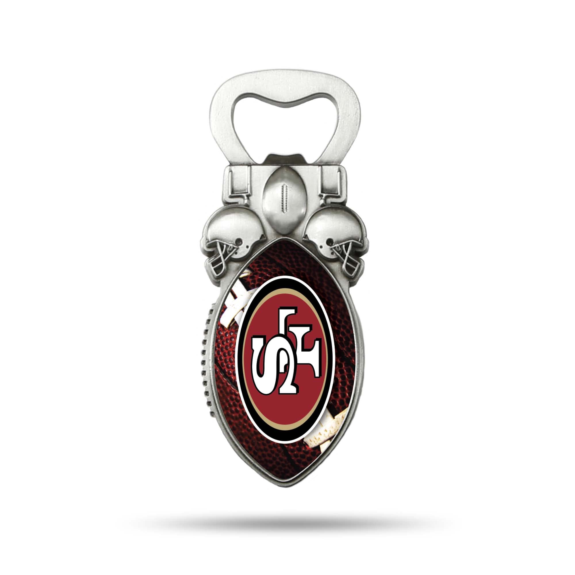 Rico Industries NFL San Francisco 49ers Bottle Opener Magnet Magnetic Bottle Opener, Stainless Steel, Strong Magnet to Display o