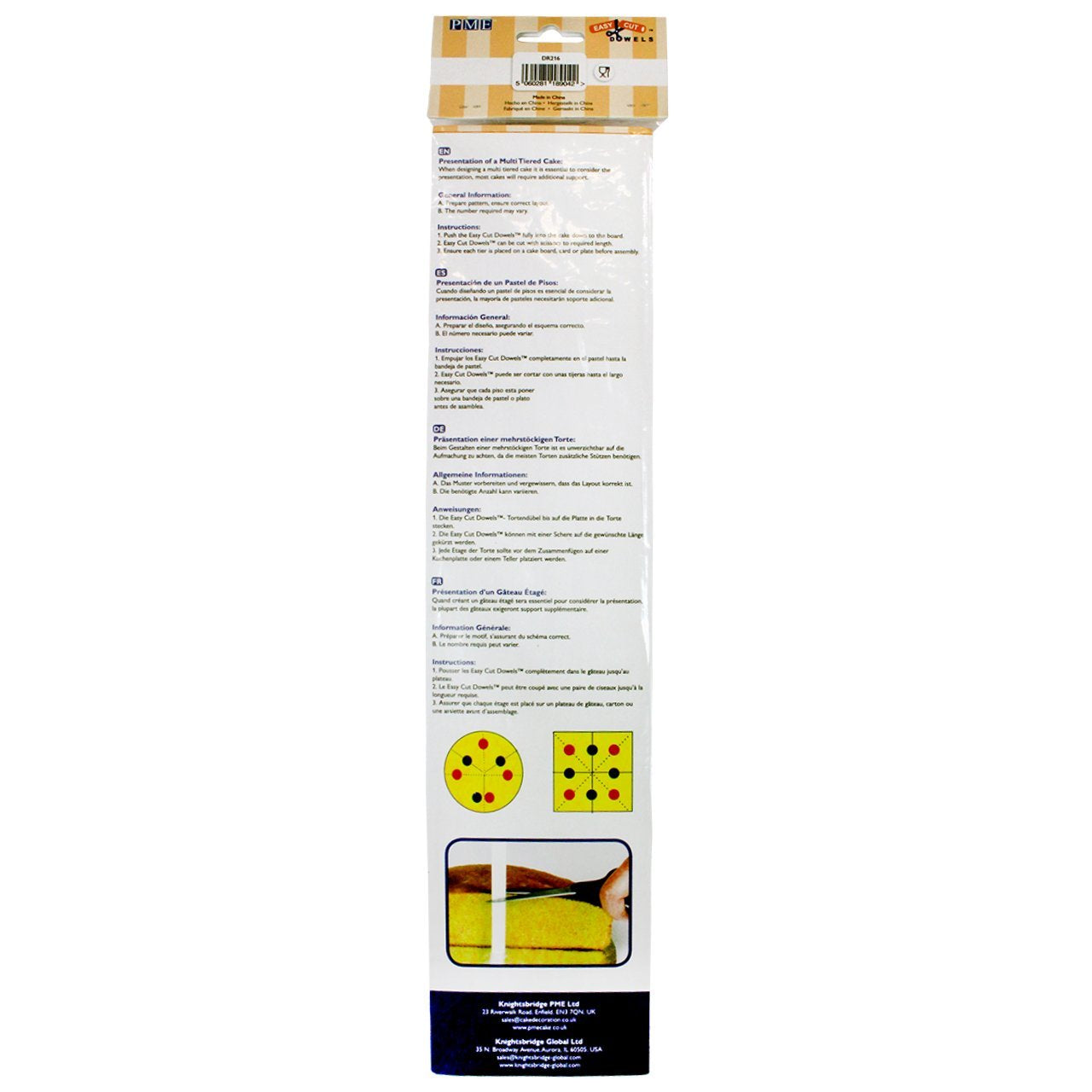 Pme Easy Cut Dowels 40 Cm (16-Inch), Pack Of 8, Standard, White