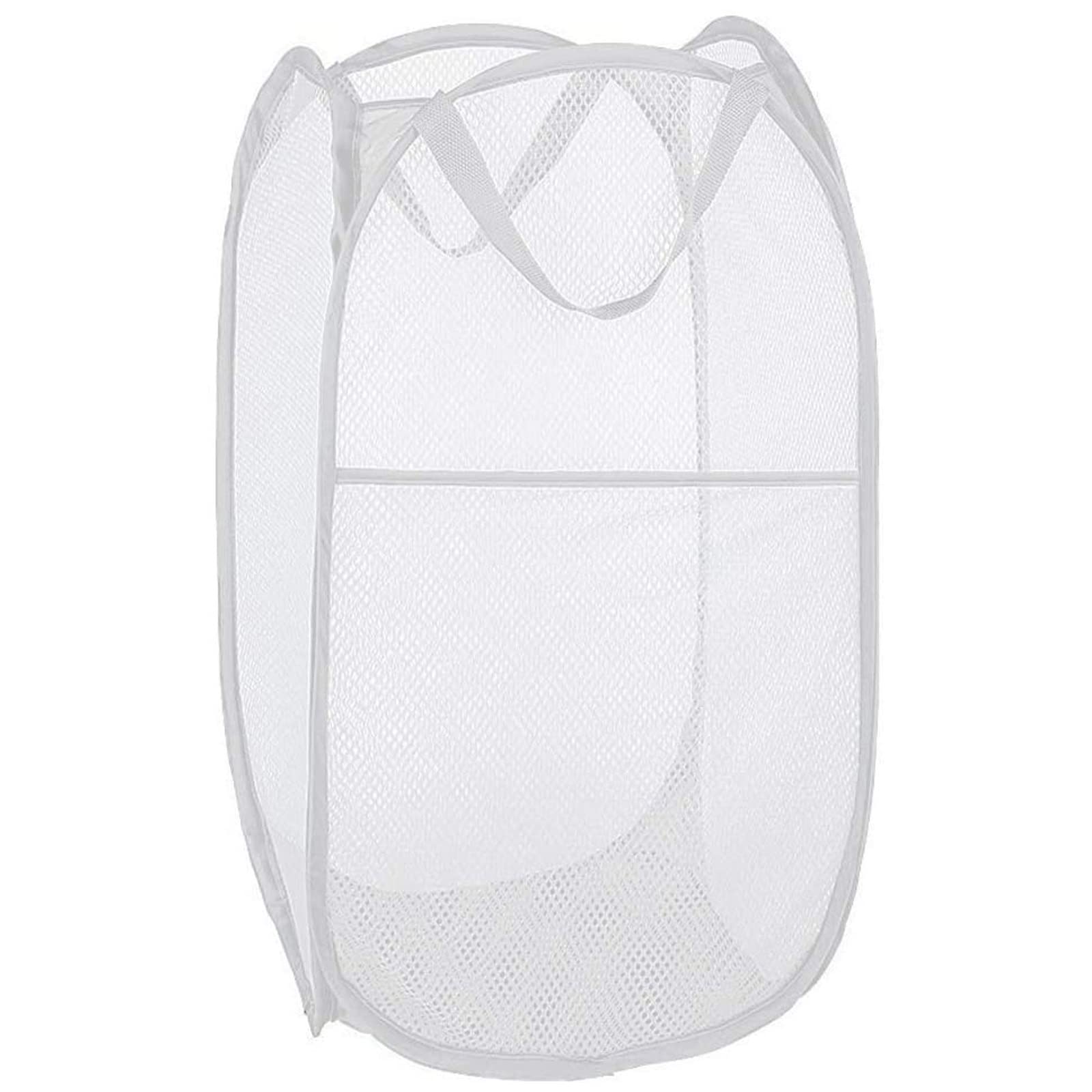 Larpur Popup Laundry Basket, Mesh Clothes Hamper Portable Laundry Hamper With Reinforced Carry Handles, Collapsible For Storage