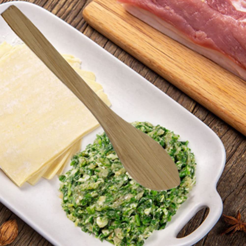 Dumpling Making Filling Tools Wood Stuffing Shovel, Bamboo Wooden Dumpling Mixing Spatula Stirring Spoon For Bread Jam Cream Che