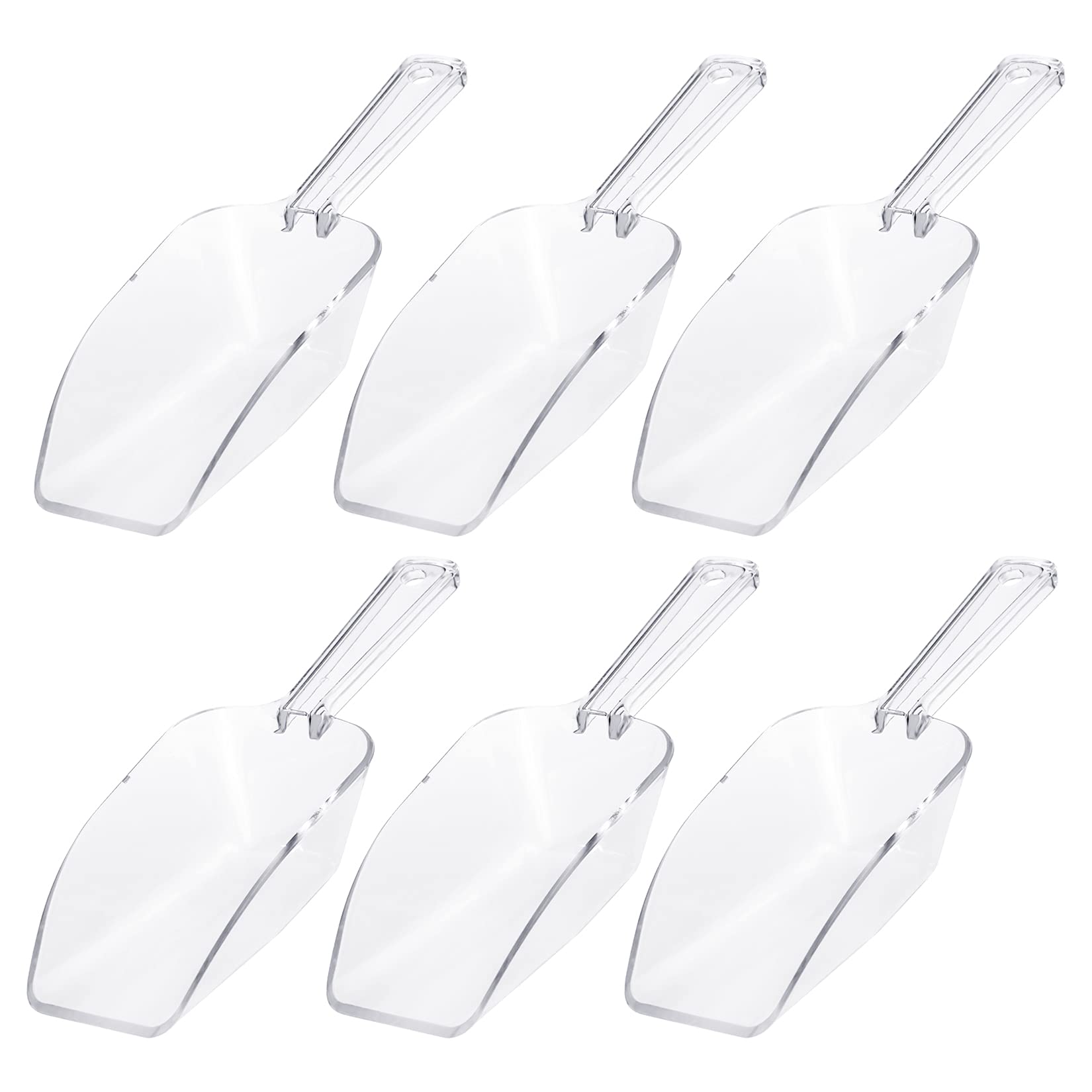 Ice Scoop Candy Buffet Containers Scoopers, Hmxpls Clear Plastic Scoop For Popcorn Cookie Candy Buckets, Podpocket Acrylic Large