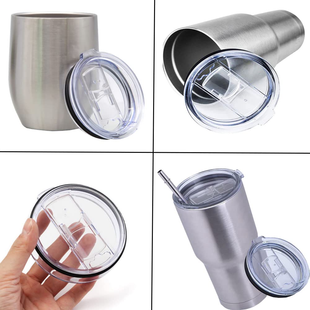 20 Oz Tumbler Lids, Pivhwir 2 Pcs Cover Replacemen Spill-Proof Splash Resistant Travel Mug Lid Fits For Inner Diameter 3.15 Inch