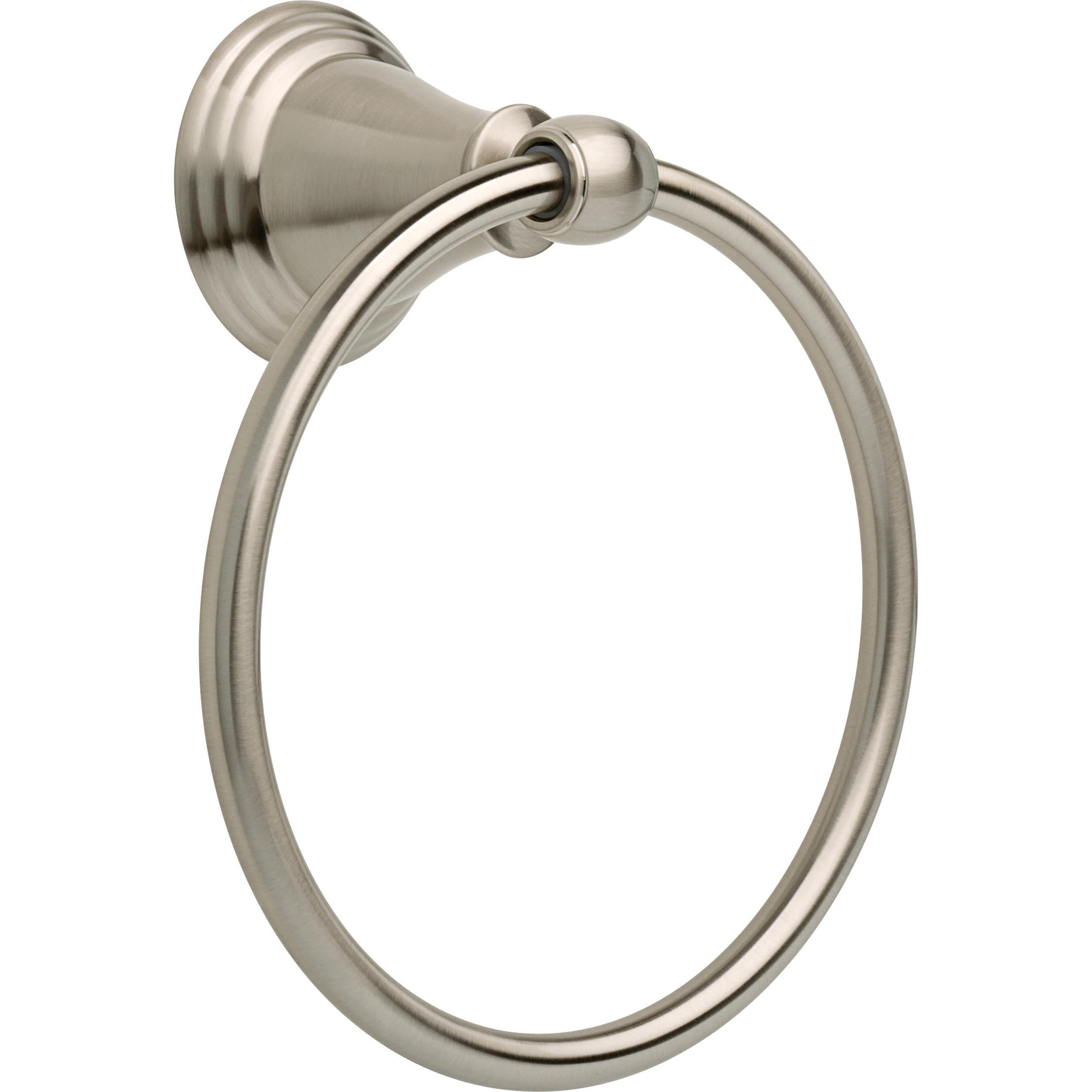 Delta 79646-Bn Windemere Towel Ring, 6.37 X 2.84 X 7.25 Inches, Spotshield Brushed Nickel