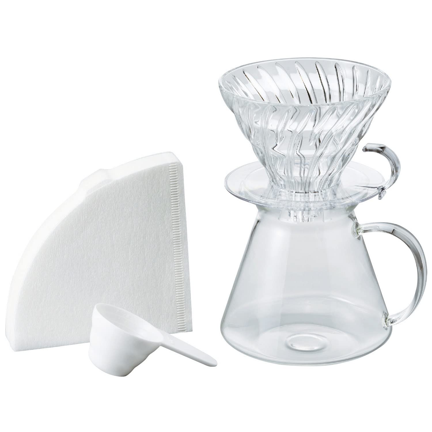 'Simply Hario'' Glass V60 Pour Over Set