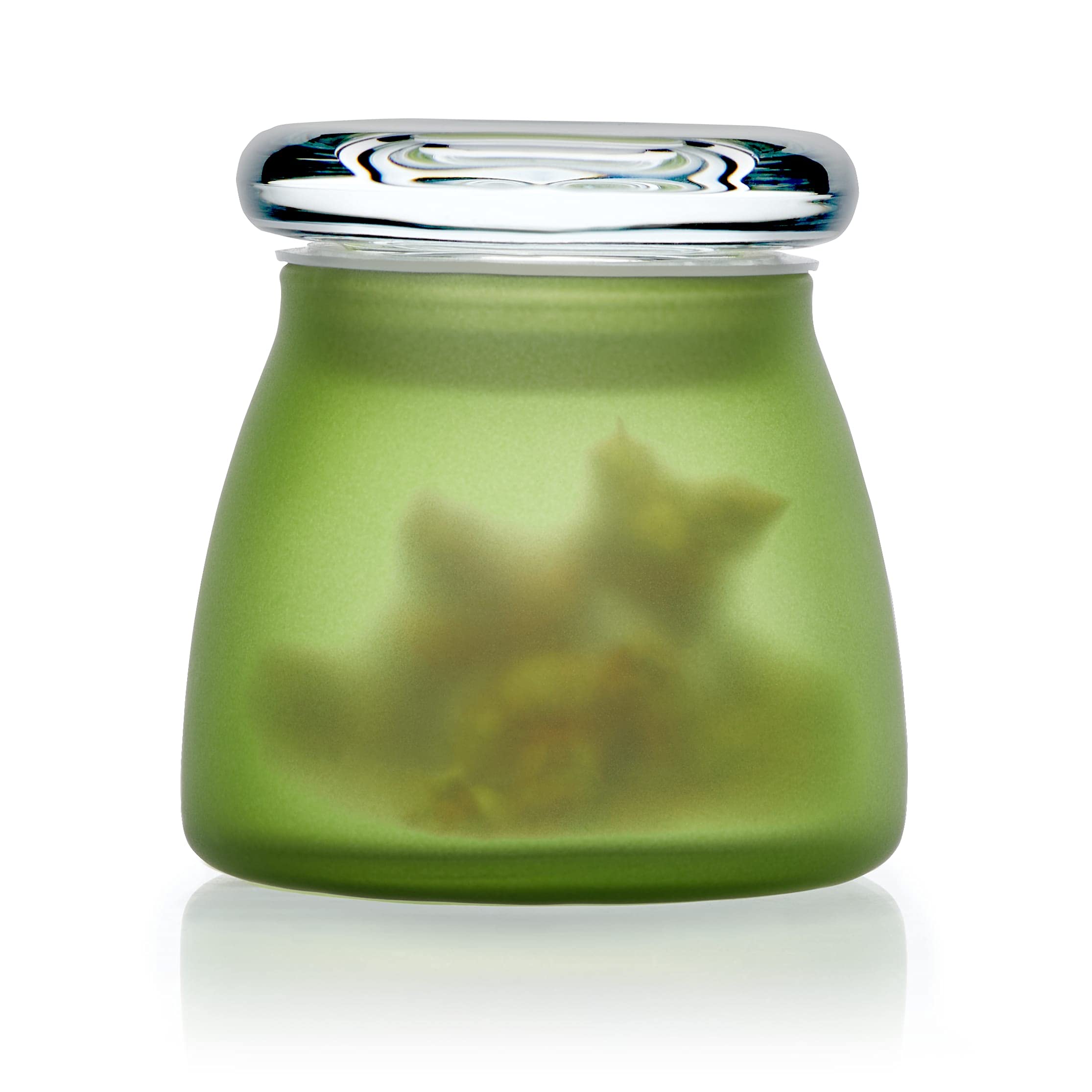 Libbey Budshield Green Storage Jar With Lid, 4.5-Ounce, Set Of 3