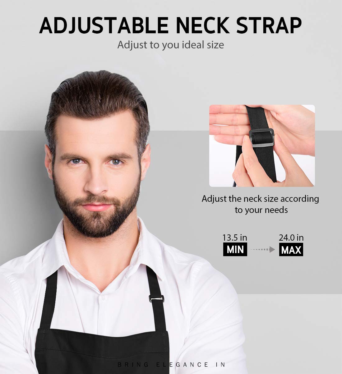 Syntus 12 Pack Bib Apron, Unisex Aprons Adjustable Thicker Version Waterdrop Resistant With 2 Pockets Cooking Kitchen Aprons For