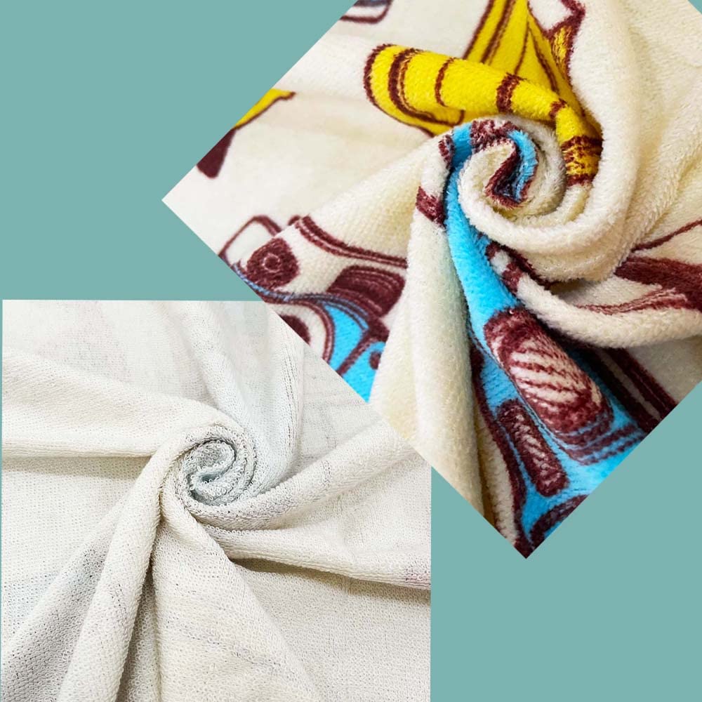 YIFONTIN Beach Towel for Kids  Velour Terry Blanket Throw 100% Cotton 25.5X51 inches for Swim Bath Camping  Bus Coastal Tour.