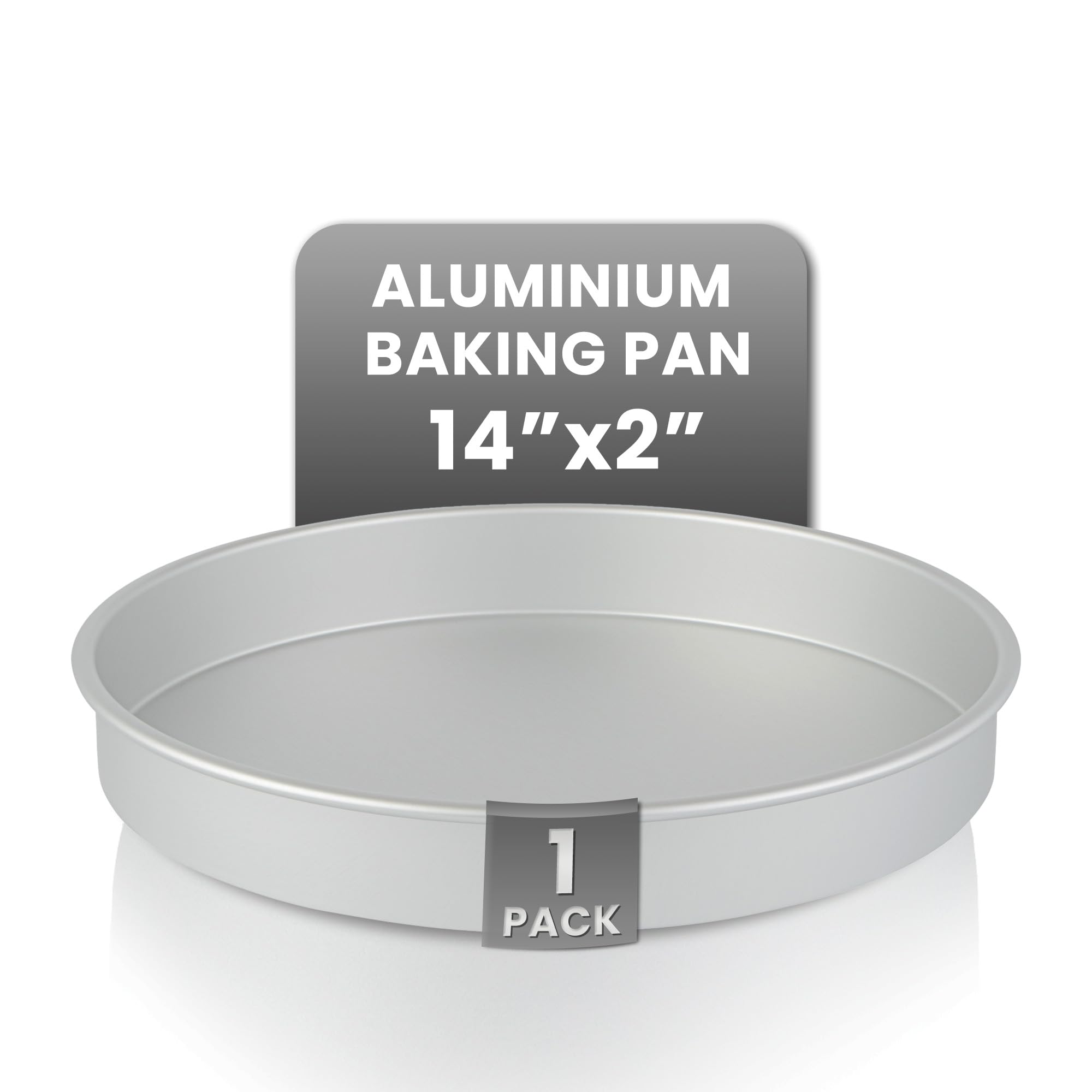 Restaurantware-Met Lux 14 x 2 Inch Straight-Sided Baking Tin, 1 Round Cake Pan - Oven-Ready, Freezable, Anodized Aluminum Round 