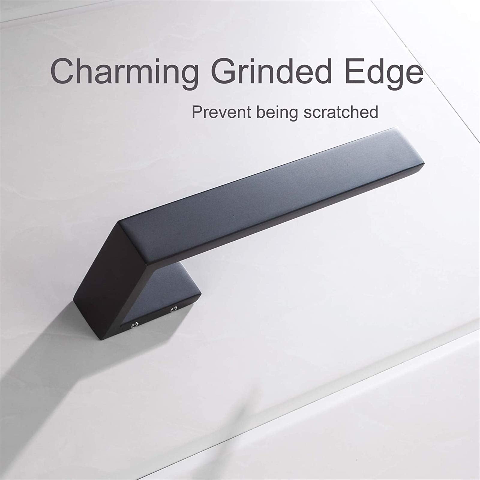 Nolimas Matte Black Bath Towel Ring Towel Bar Classic Wall Mounted SUS304 Stainless Steel Bathroom Towel Rail Toilet KitchenTowel Rack Single Bar Wall Mount