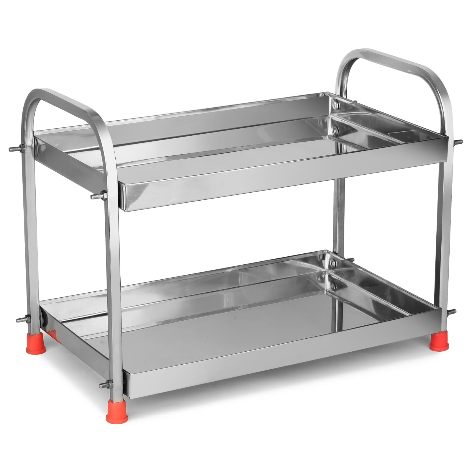 Vk15 Collection Stainless Steel 3Tier Storage Rack For Kitchen, Bathroom & Vanity, Multipurpose Shelf Organizer For Jars, Spice