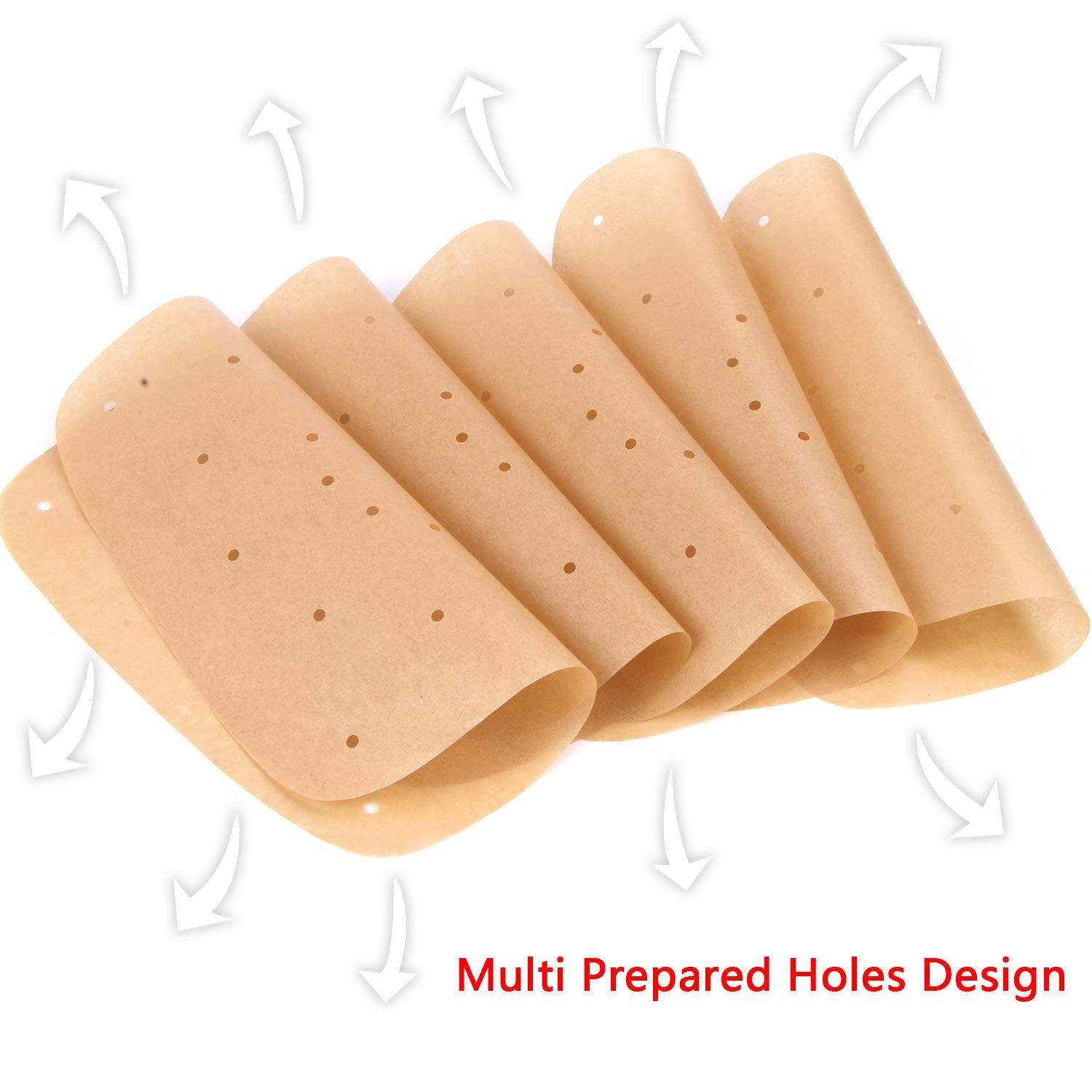 Janyun 150Pcs 8.5 Inch Air Fryer Parchment Liners Papers Accessories, Square Bamboo Steamer Papers Sheets