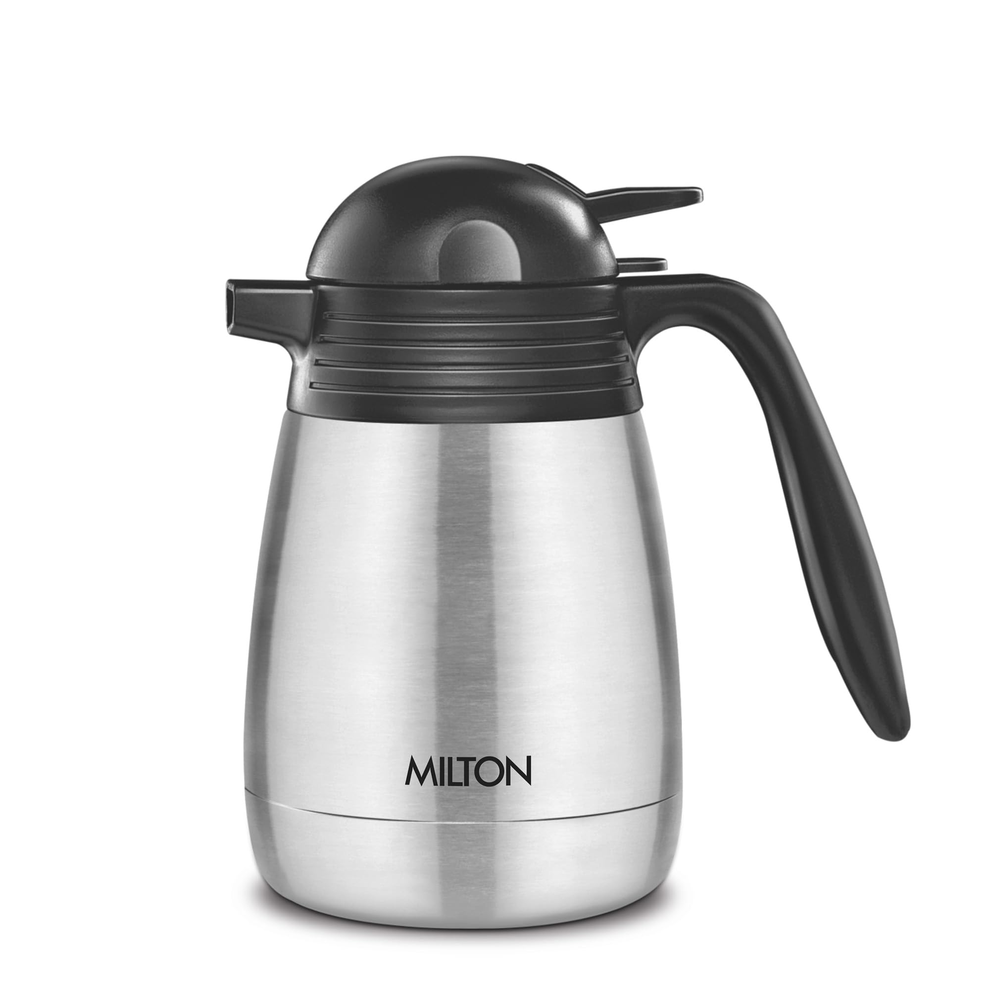 Milton Carafe 1000 Stainless Steel Double Walled Vacuum Insulated Flask With Lid And Handle, 1000 Ml, Silver, Coffee/Tea Carafe 