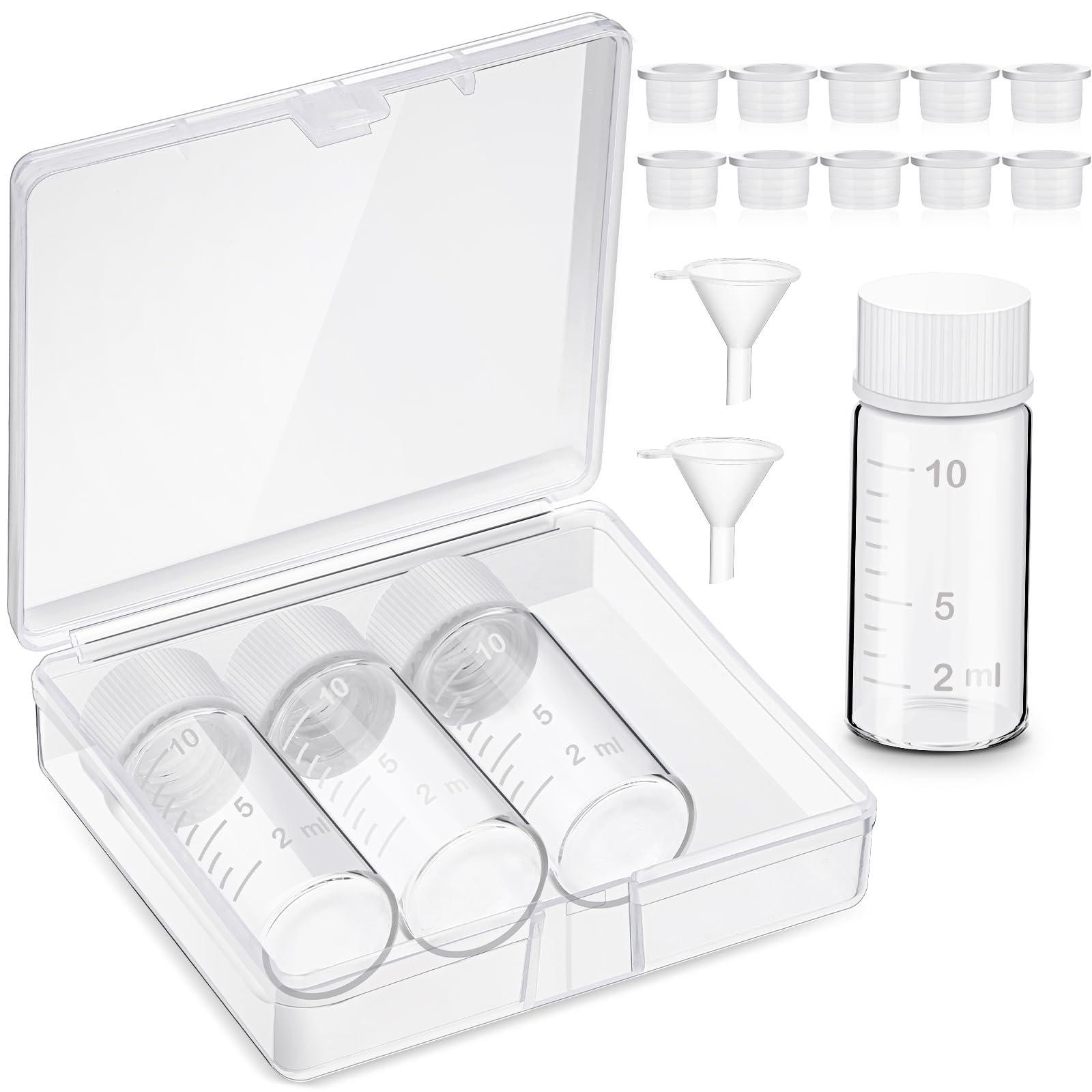 Baderke 4 Pcs Liquid Medicine Travel Container Scale Glass Liquid Containers Small Single Dose Medicine Bottles Dispenser And Le