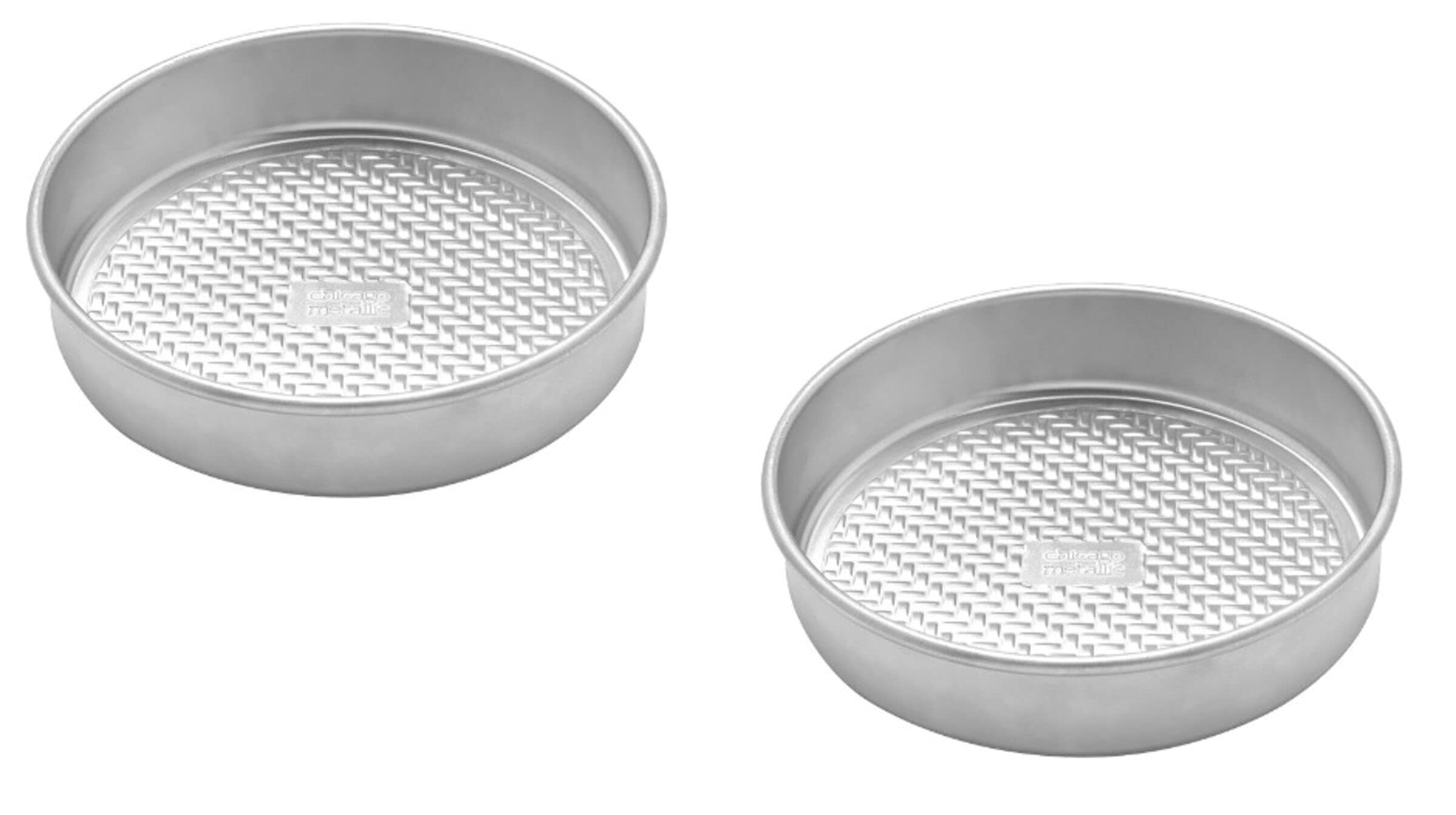 Chicago Metallic Aluminum Round Cake Pans, 9-Inch, Set Of 2, Silver