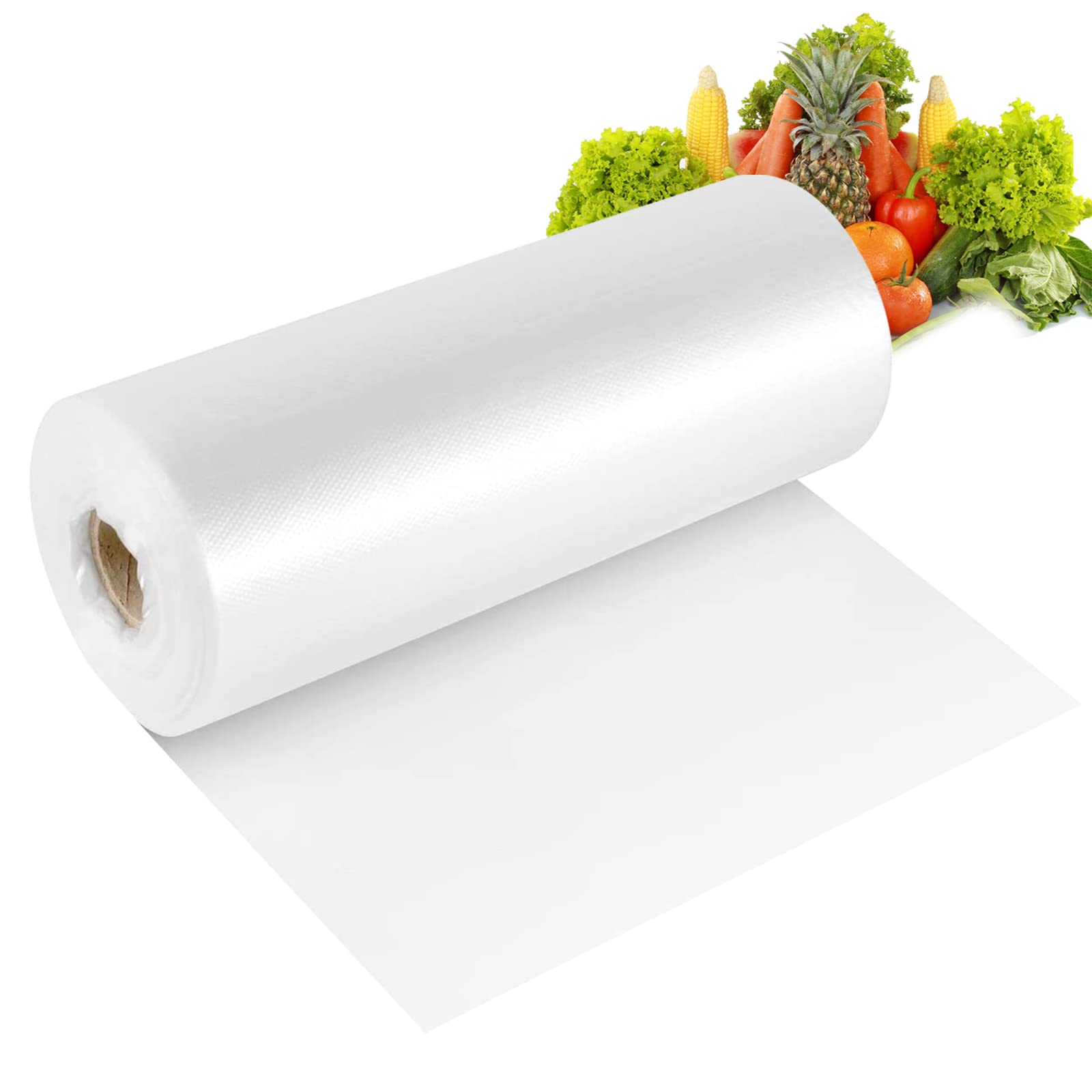 RyhamPaper Food Storage Bags  12 x 20 Plastic Produce Bag on a Roll Fruits  Vegetable  Bread  Food Storage Clear Bags (4 Rolls / 1400 Bags)