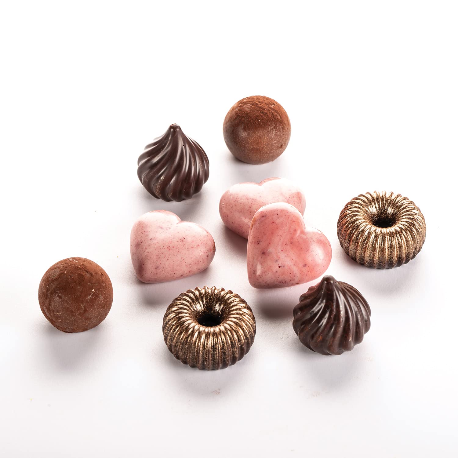 Silikomart 3D-Pralinenform Flamme, 15Er-Form Silicone Mould Choco Flame, 8 Ml X 15, Brown