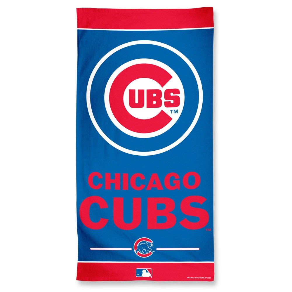 Wincraft Mlb Chicago Cubs A1877115 Fiber Beach Towel, 9 Lb/30 X 60