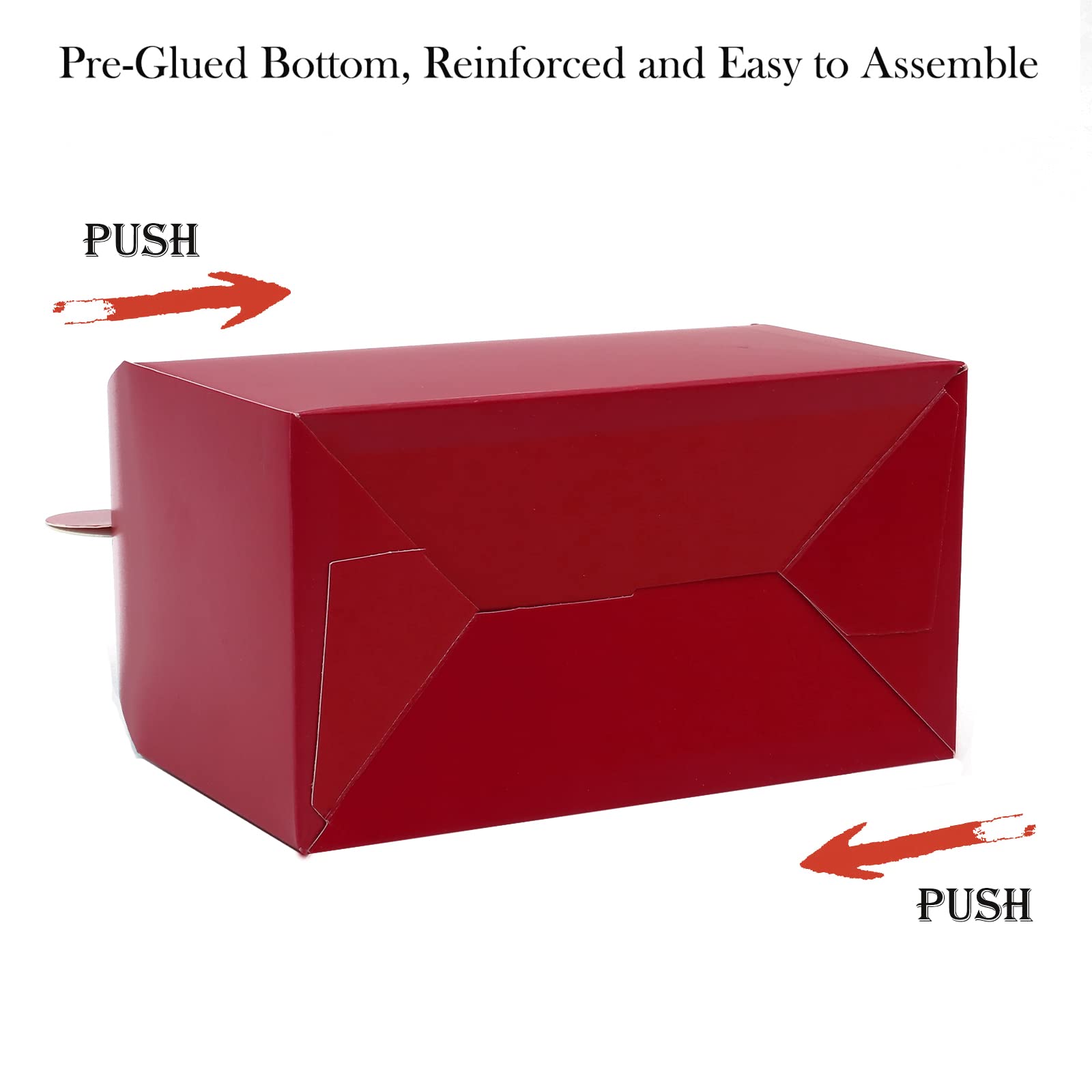 Oletx 30Pcs Dark Red Party Favor Gift Box, Gable Box,Cardboard Treat Box, Goodie Candy Box. Perfect For Christmas Birthday Or An