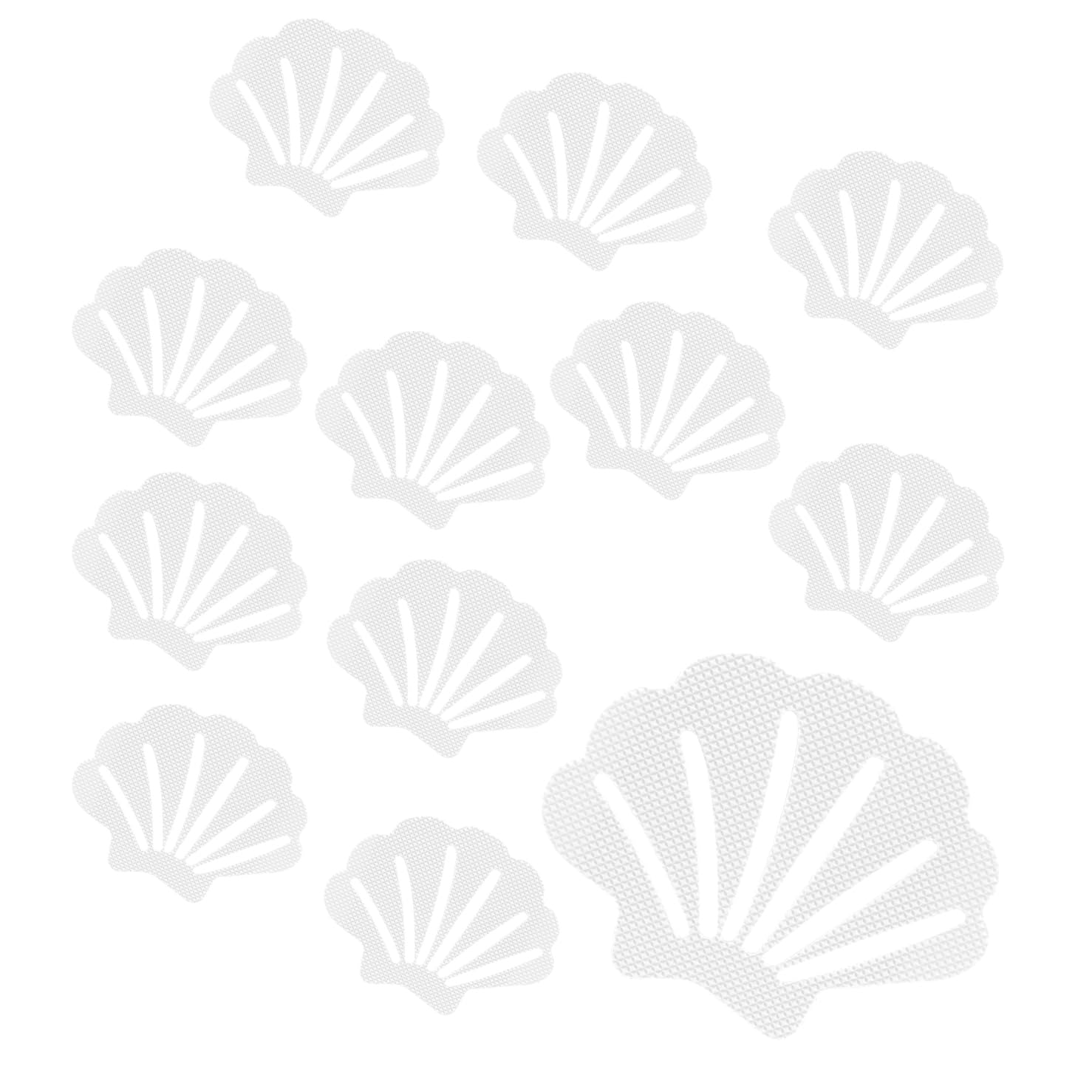 Coufce Clear Bathtub Stickers Non Slip, Shell Shaped Tubs Safety Shower Treads, Adhesive Sticker For Bathroom Bathtub, Shower Fl