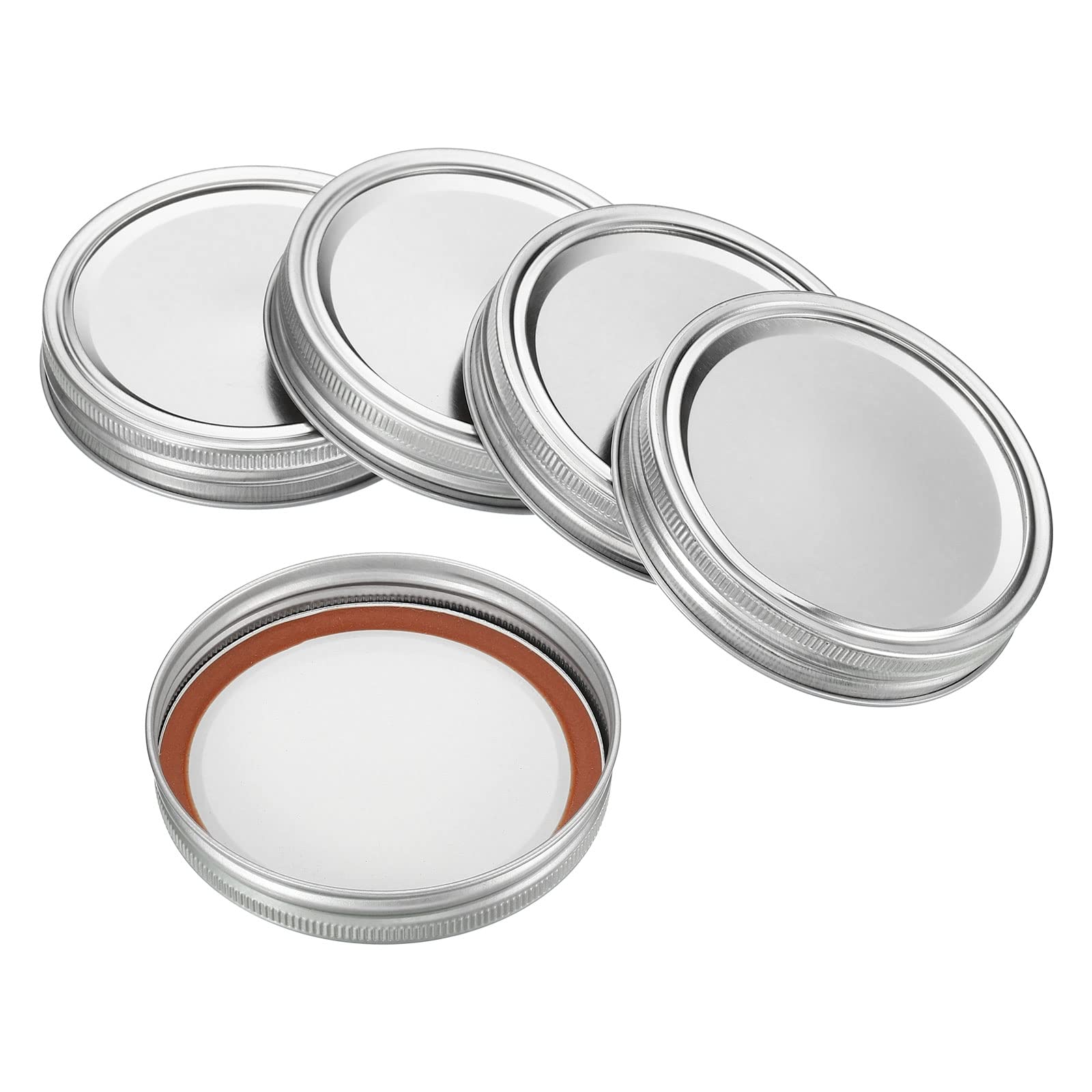 Patikil 86Mm Regular Mouth Iron Mason Jar Lids, 1Set/8 Pack Split-Type Canning Jars Caps For Kitchen Storage