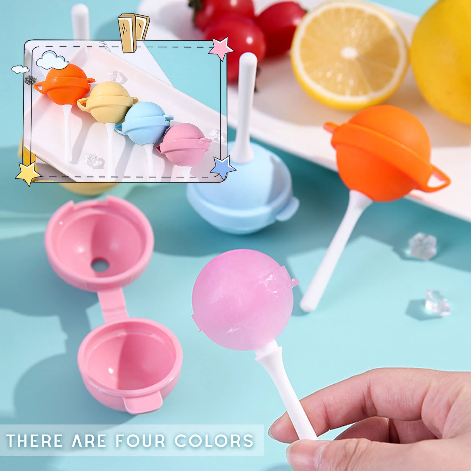 Silicone Lollipop Ice Cream Maker, Homemade Popsicle Molds, Diy Popsicle Maker For Kids, Lollipop Ice Cream Mold, Reusable Popsi