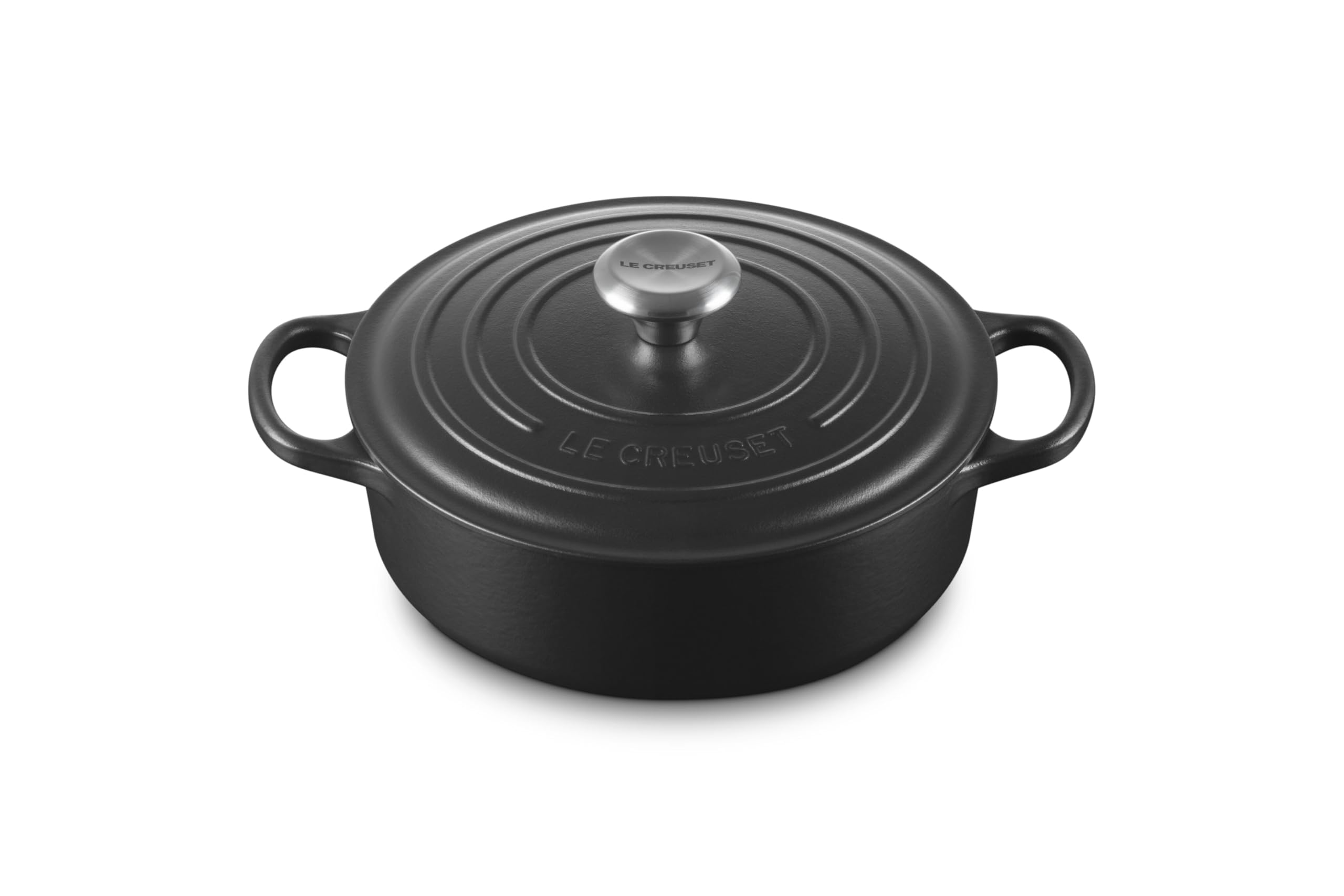 Le Creuset Enameled Cast Iron Round Wide Dutch Oven, 3.5 qt., Licorice
