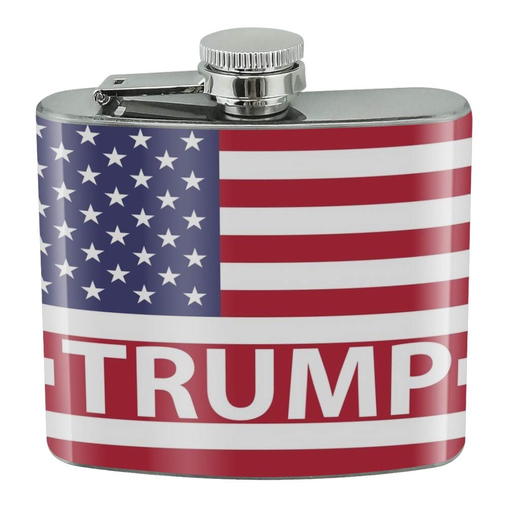 President Trump American Flag Stainless Steel 5Oz Hip Drink Kidney Flask