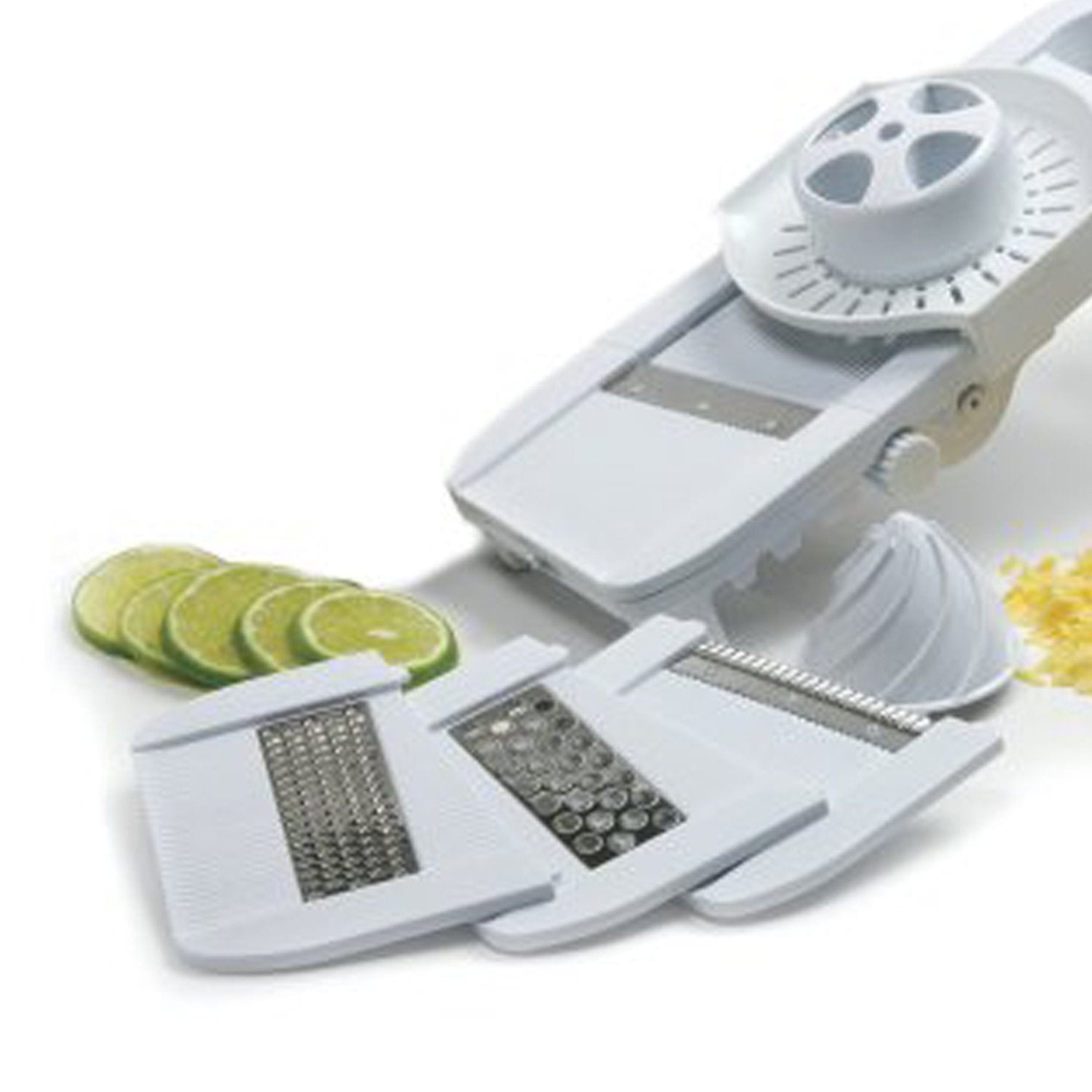 Norpro Deluxe Mandoline Slicer & Grater - White, Plastic, Model 306, Includes Safety Guard, One Size