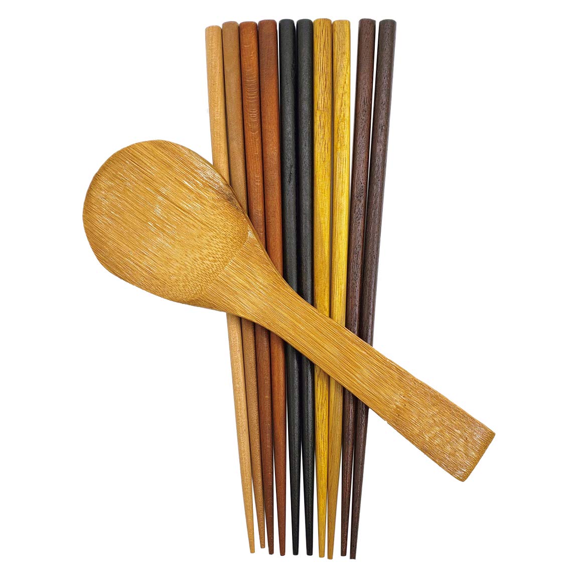 Happy Sales Hsch70, Japanese Chopsticks Gift Set With Rice Paddle, Multi Color