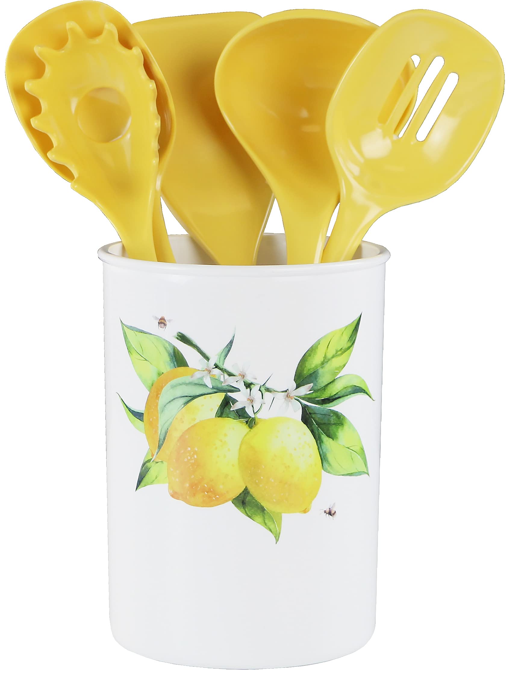 Reston Lloyd Calypso Basics Utensil Holder Set, Fresh Lemons