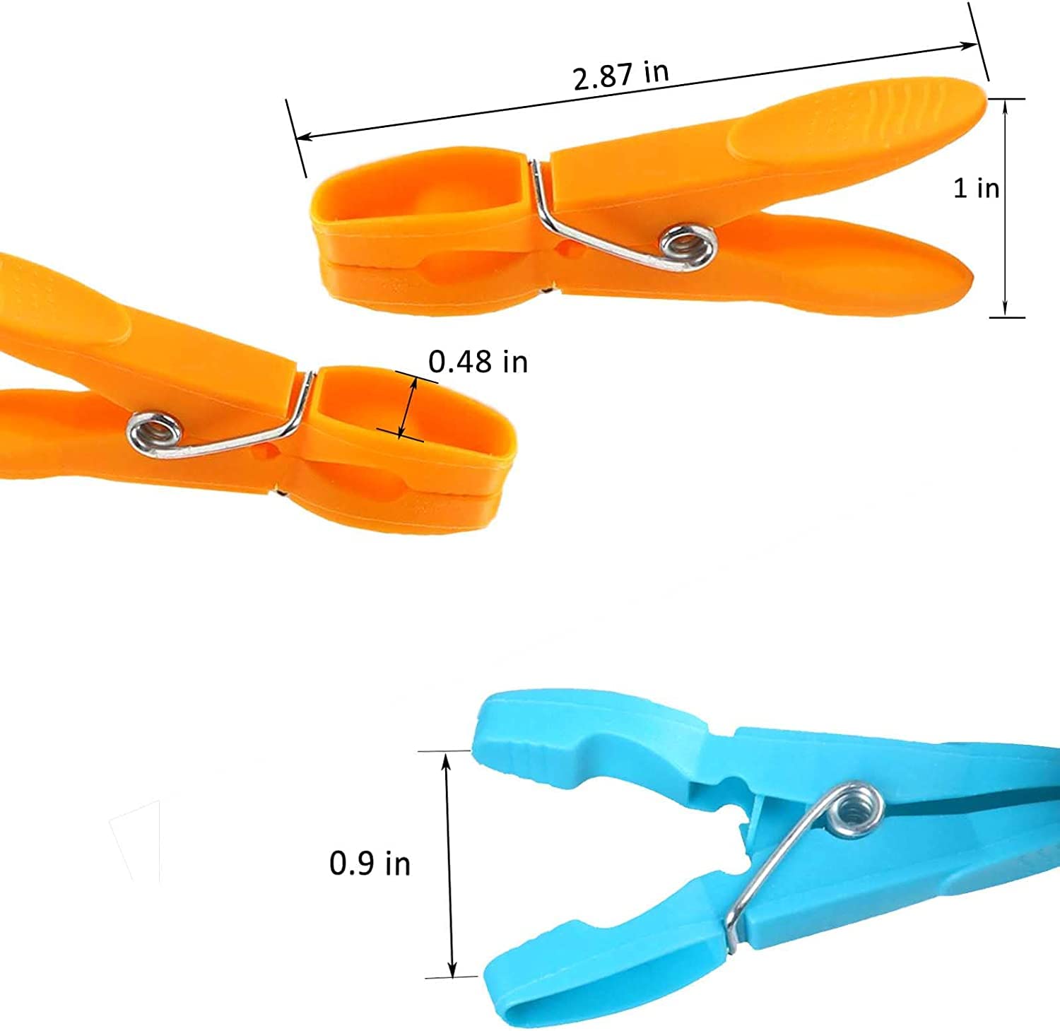 Colorful Plastic Clothespins, Heavy Duty Laundry Clothes Pins Clips Pegs, Drying Line Pegs Small Colored Clothes Pins For Outdoo