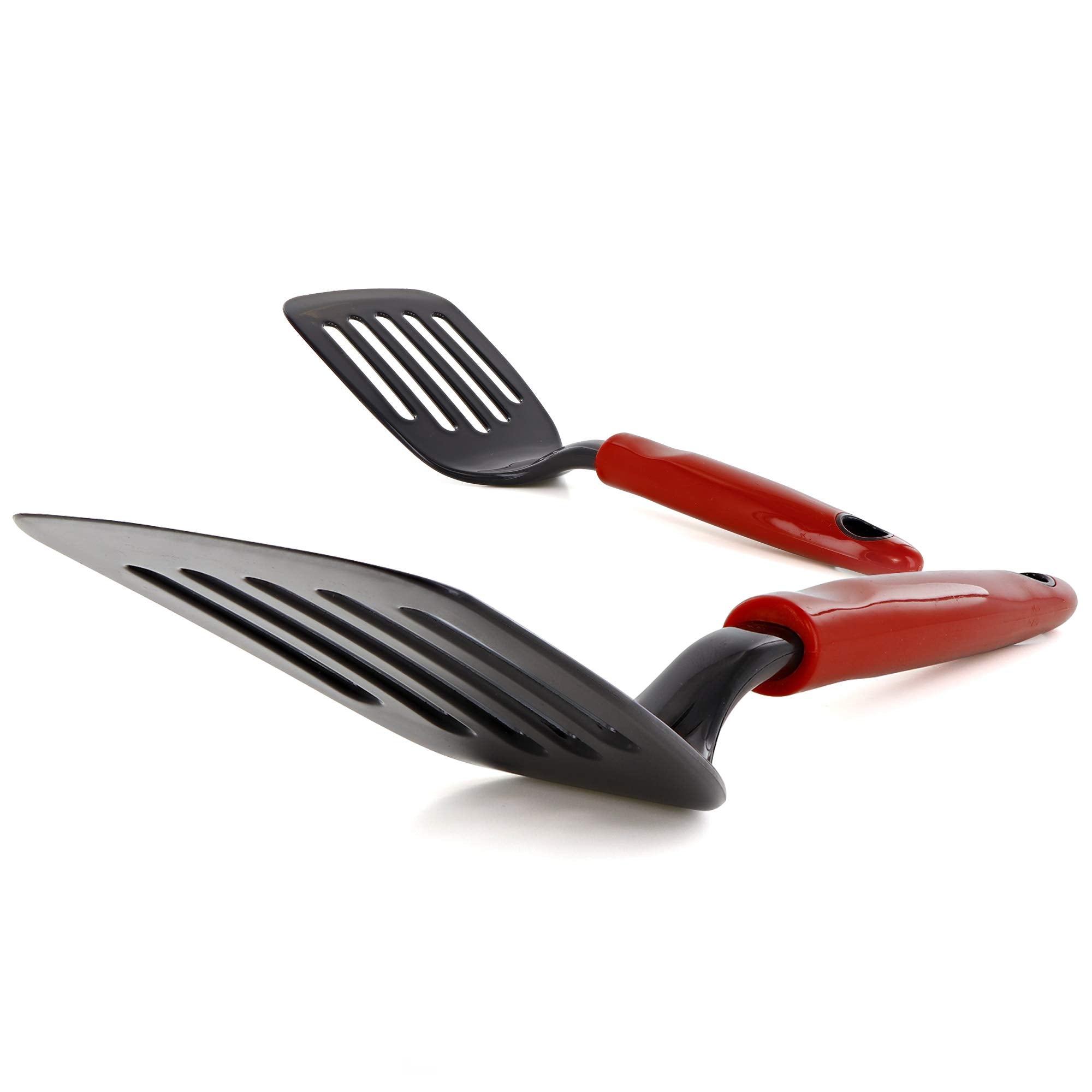 Ram Pro Short Nylon Turner Kitchen Cooking Utensil Made Of Heat Resistant Nylon Ideal For Easy Food Preparation Or Serving (Red)