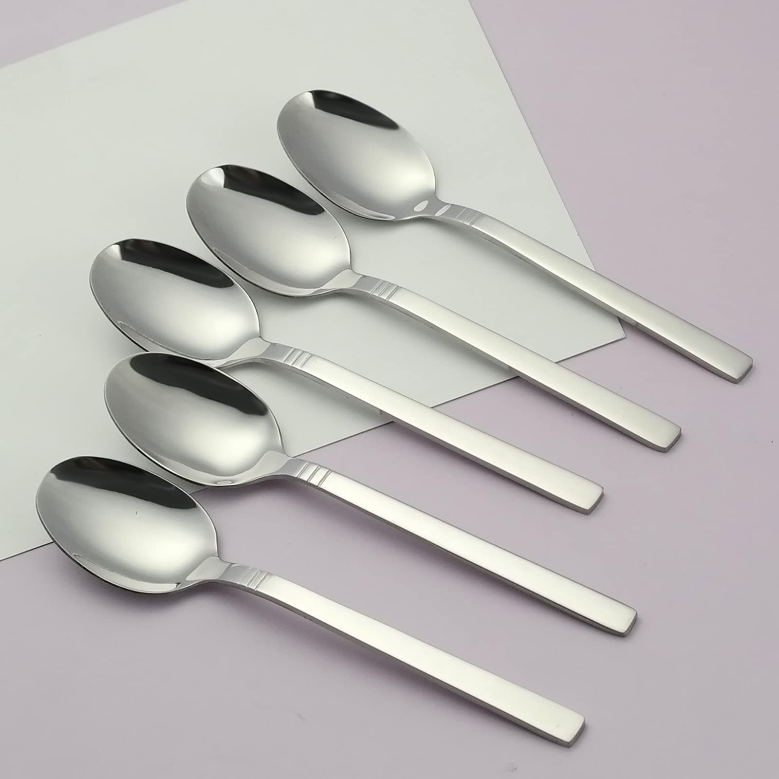 Morcte Stainless Steel Dessert Spoons, 12-Piece Teaspoon